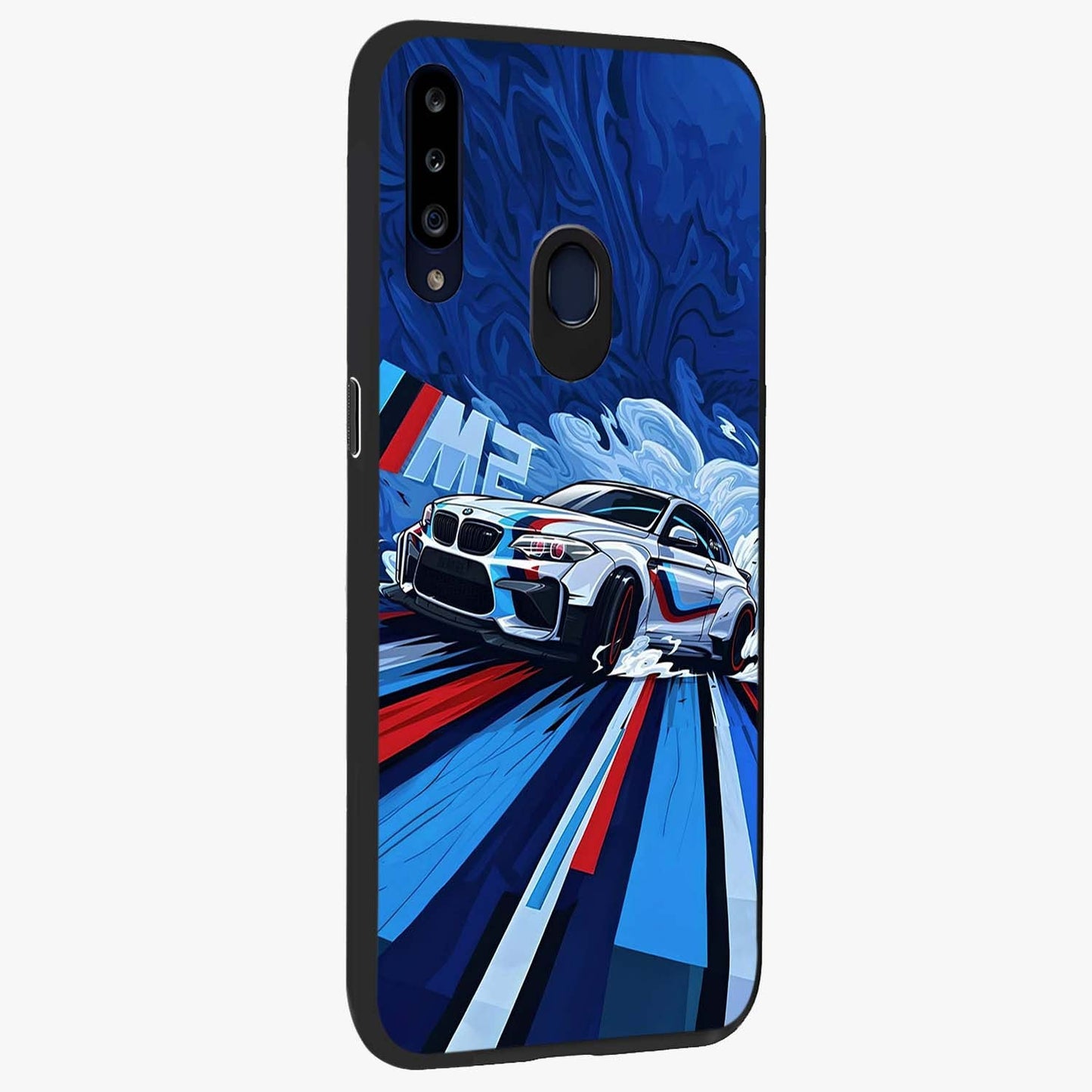 Drift Power Rush Glass Case upright view showcasing high speed racing artwork with bold automotive theme.