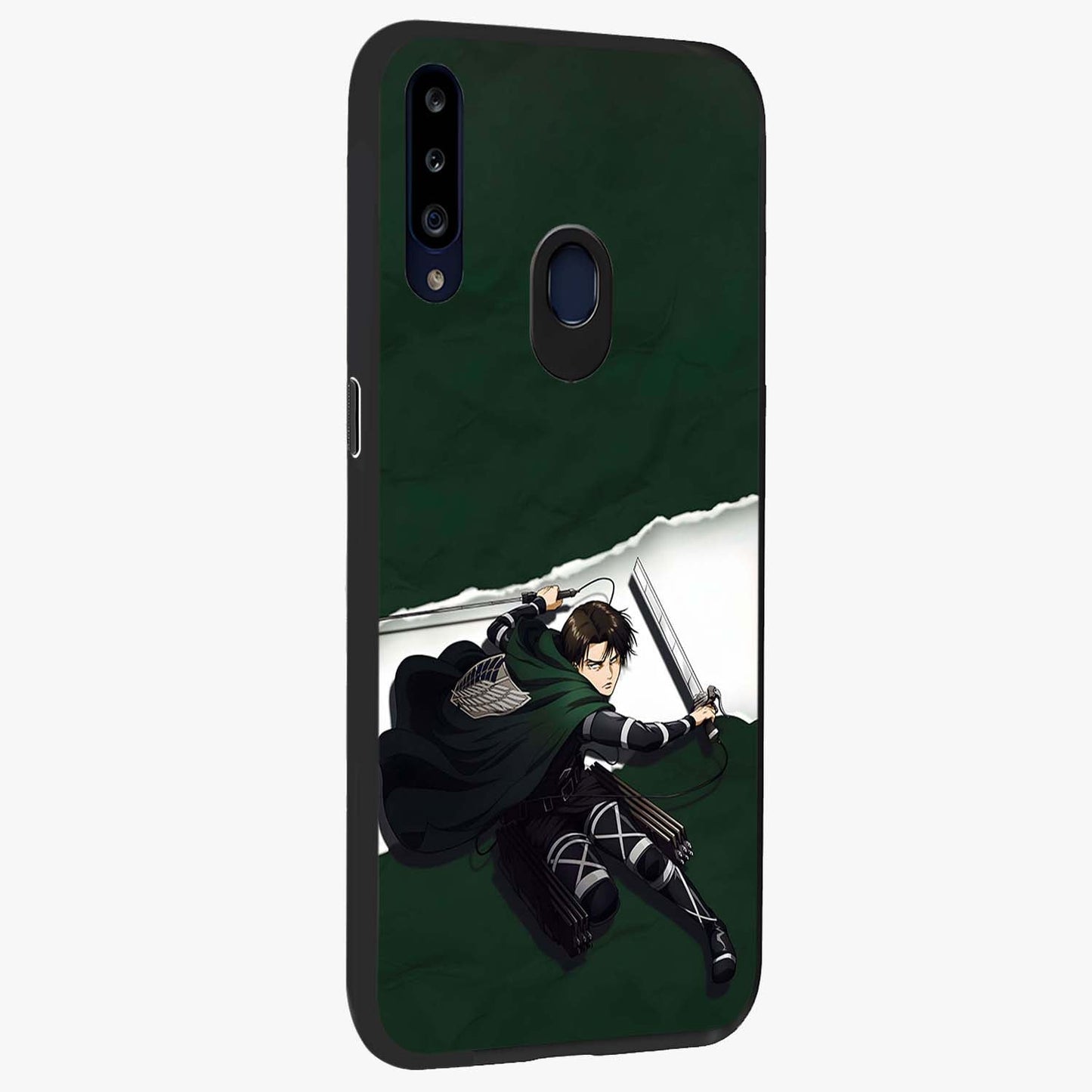 Emerald War Vanguard Glass Case upright view showcasing dramatic warrior artwork with bold fantasy theme.