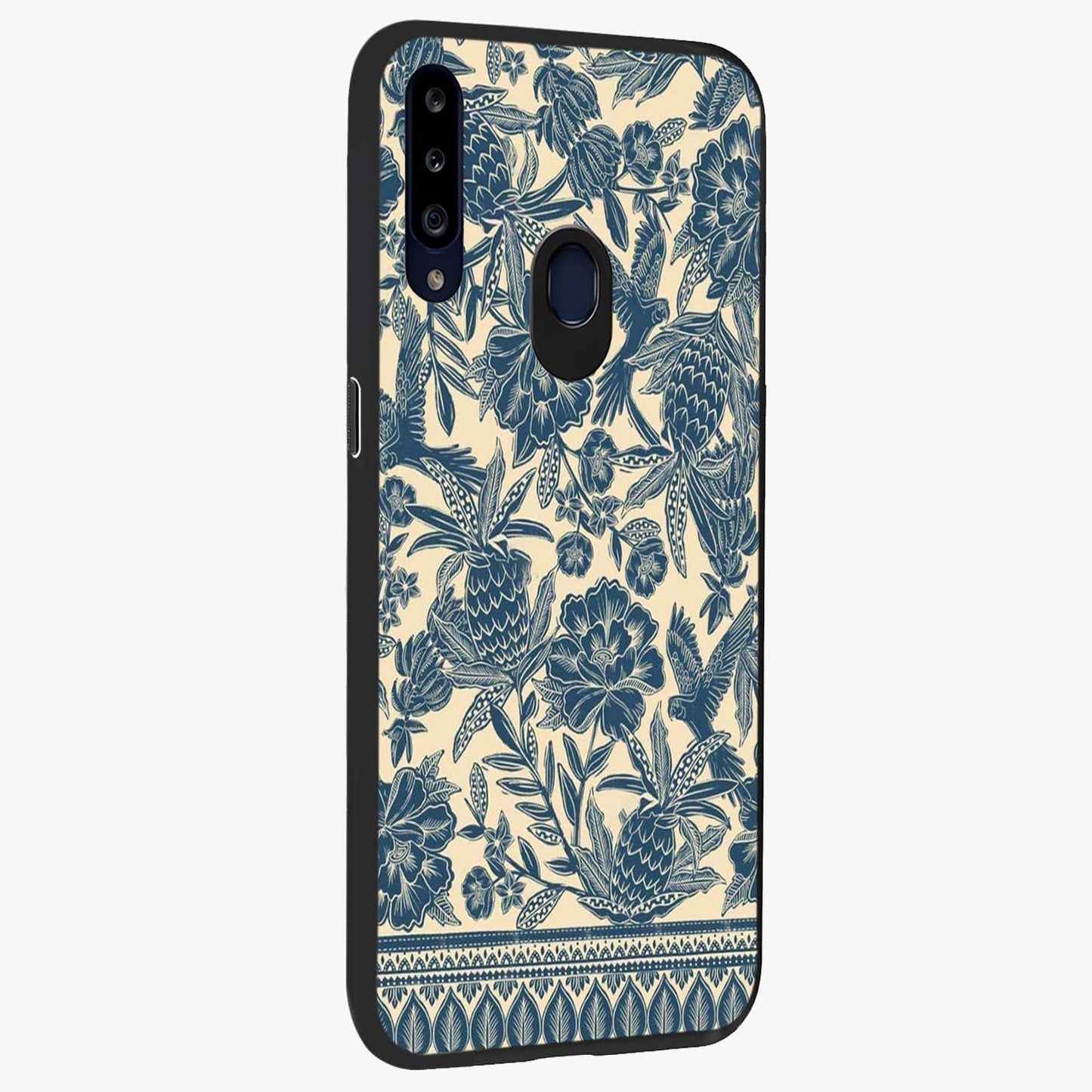 Heirloom Wild Bloom Glass Case upright view showcasing delicate wildflower artwork with timeless floral theme.