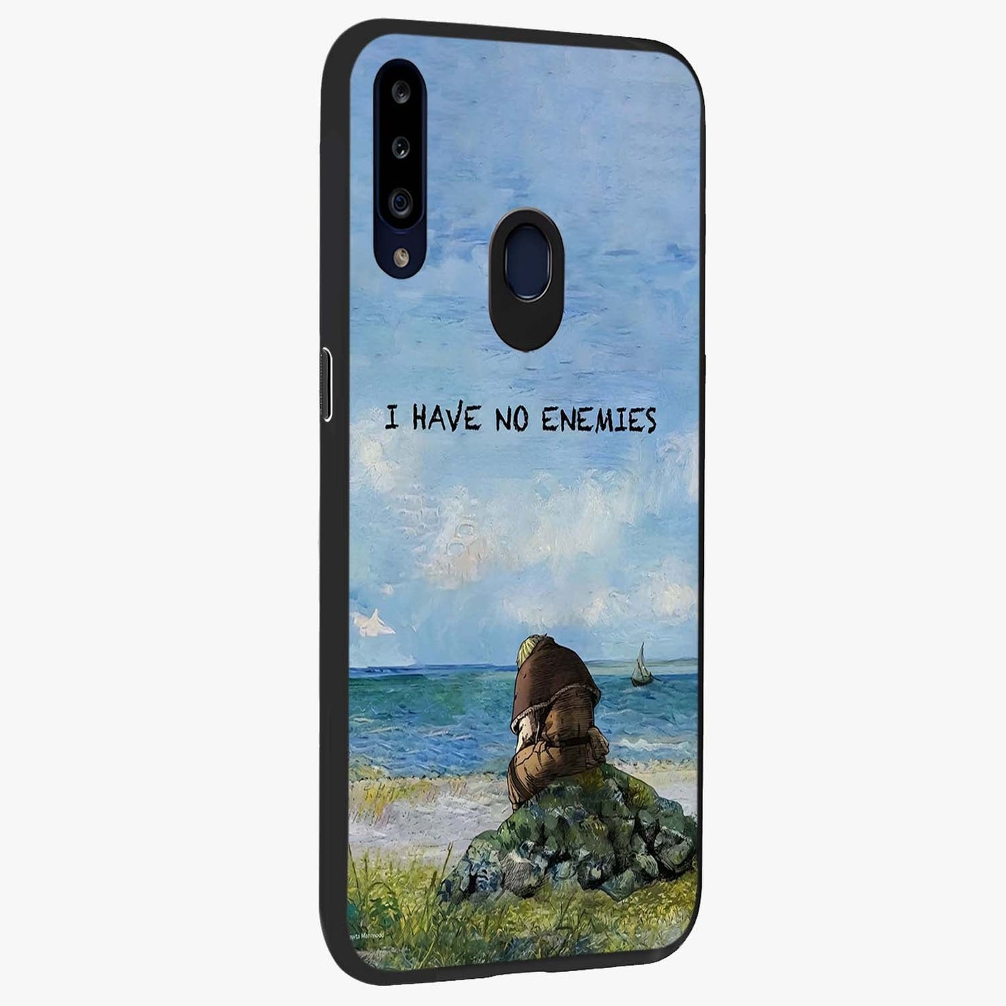 Peace Beyond War Glass Case upright view showcasing powerful peace symbol artwork with inspirational theme.