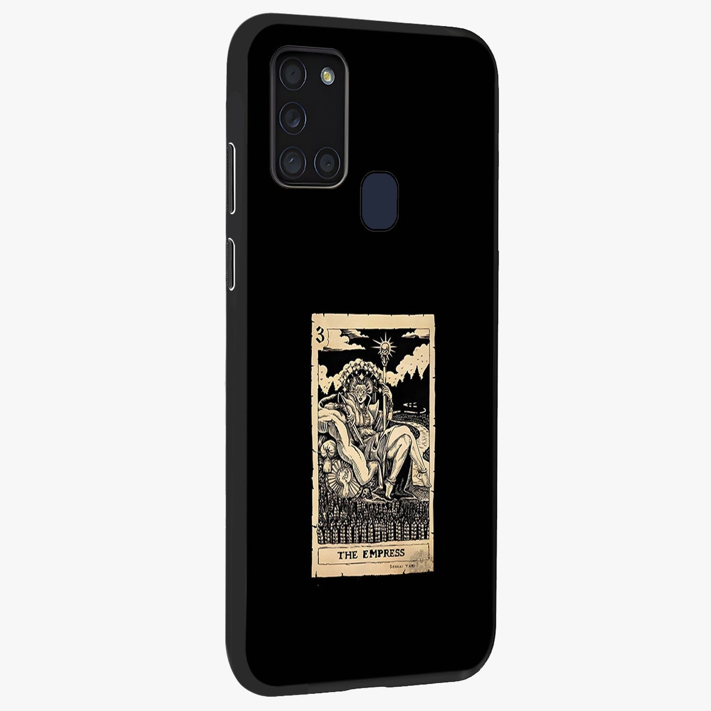 The Empress Glass Case upright view showcasing powerful empress themed artwork with luxurious artistic theme.