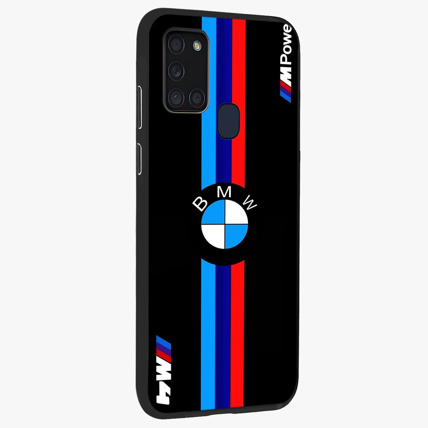 Turbo BMW Beast Glass Case upright view showcasing powerful car artwork with modern motorsport theme.