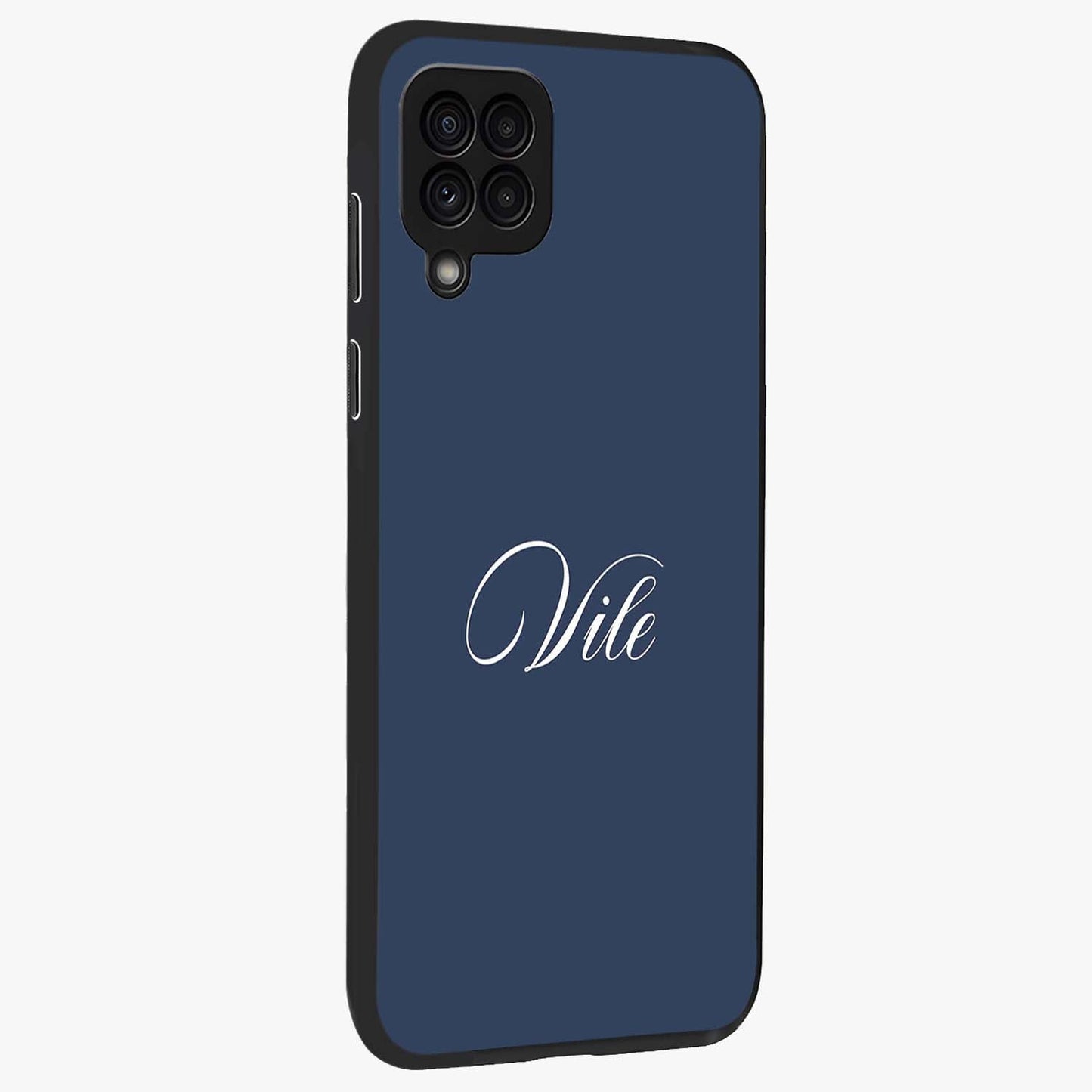 Blue Vintage Floral Pattern Glass Case displayed in angled mockup highlighting classic blue floral pattern and retro aesthetic design.