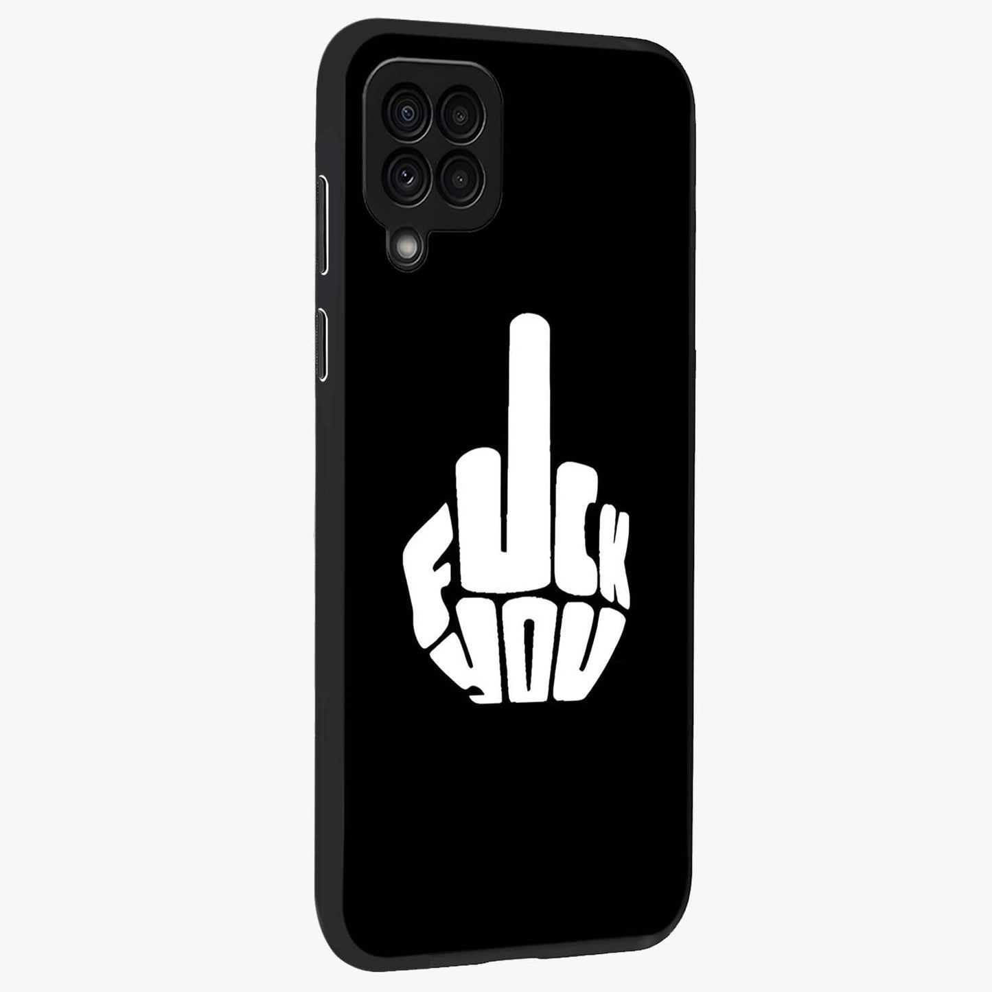 Rebel Mode On Glass Case upright view showcasing striking statement artwork with bold rebellious theme.