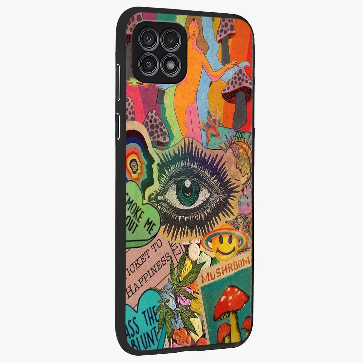 Mystic Eye Wonderland Glass Case upright view showcasing symbolic eye artwork with mysterious fantasy theme.