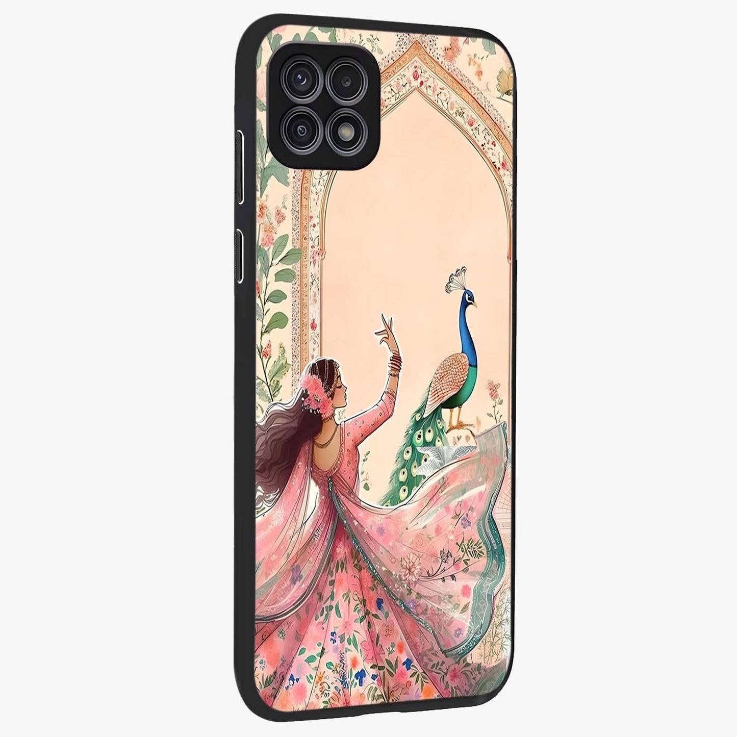 Royal Grace Muse Glass Case upright view showcasing stylish artistic artwork with sophisticated royal theme.