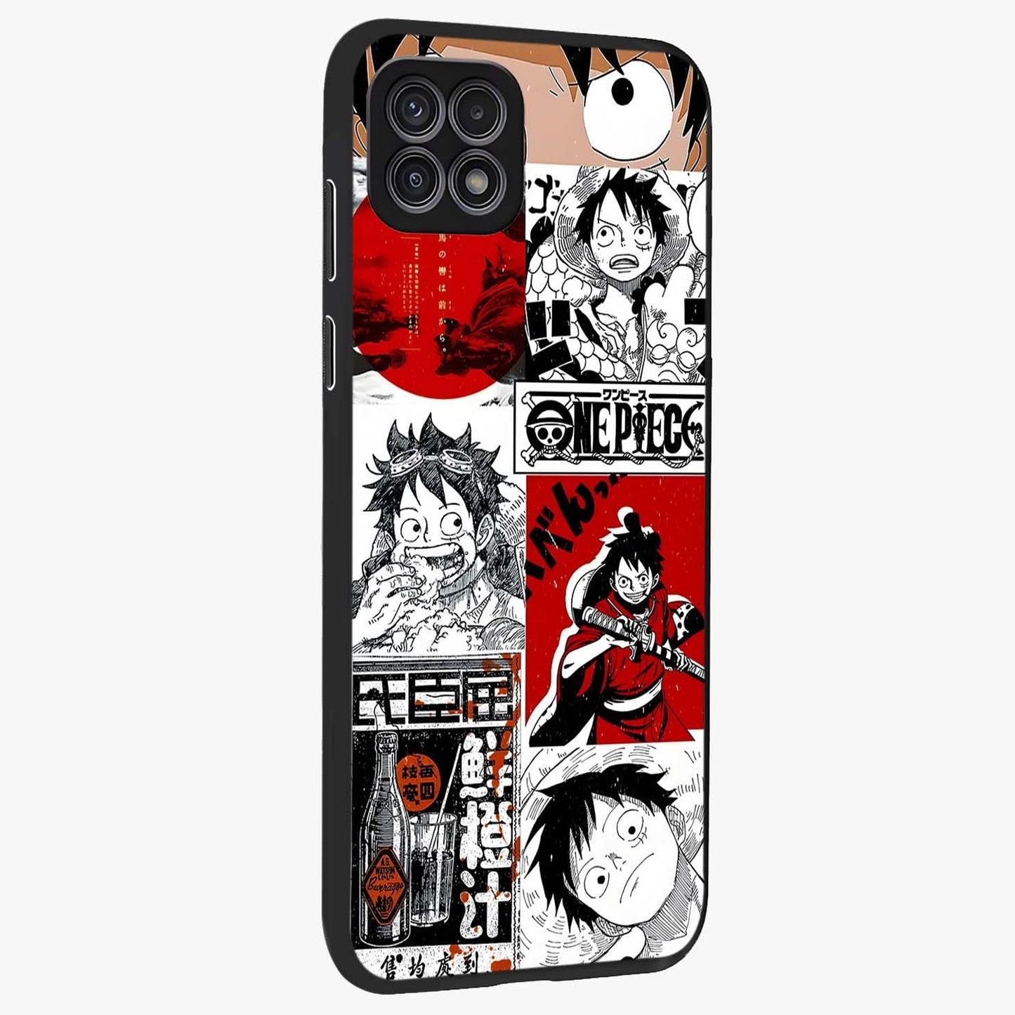 Strawhat Chaos Panels Glass Case upright view showcasing energetic anime artwork with bold adventure theme.