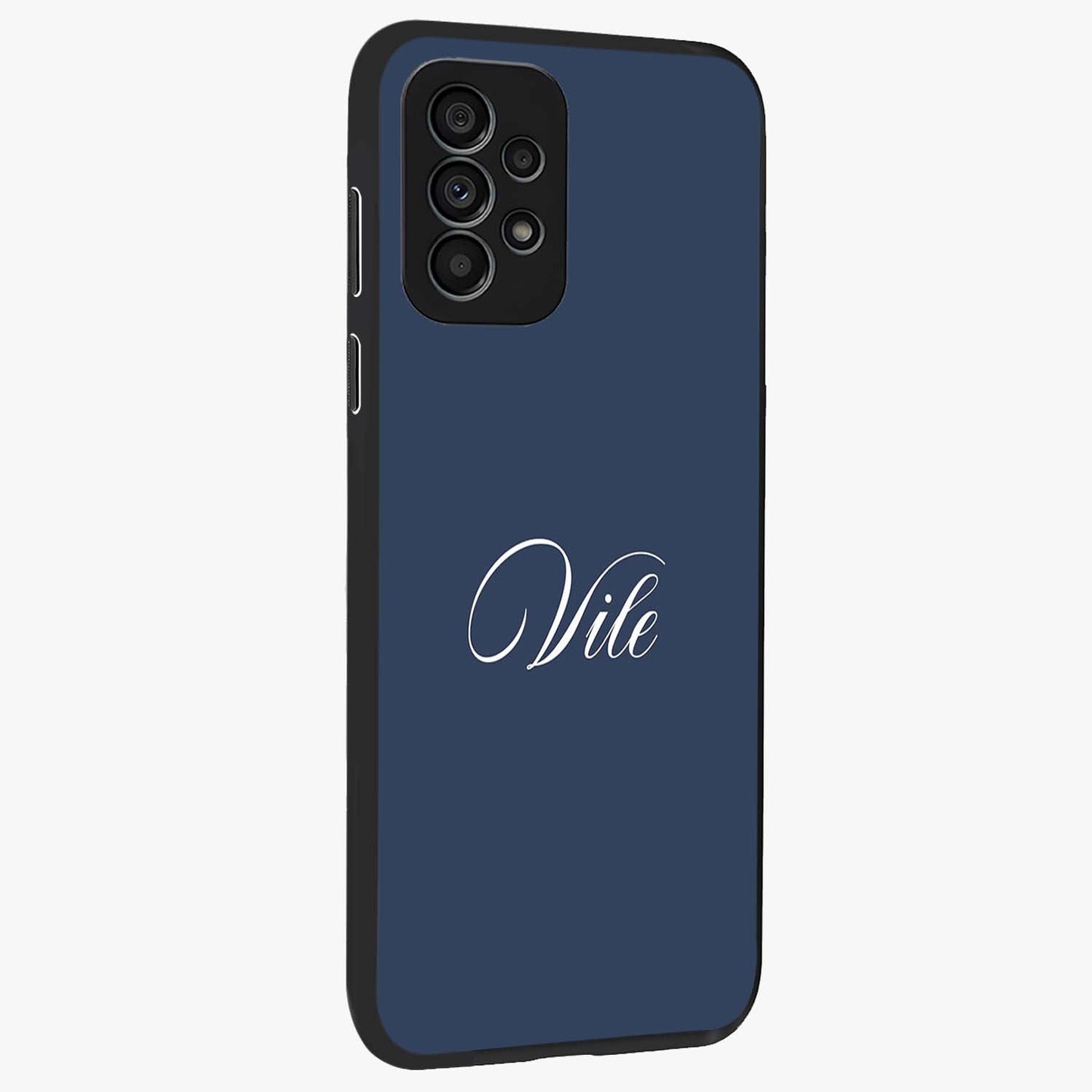 Blue Vintage Floral Pattern Glass Case displayed in angled mockup highlighting classic blue floral pattern and retro aesthetic design.