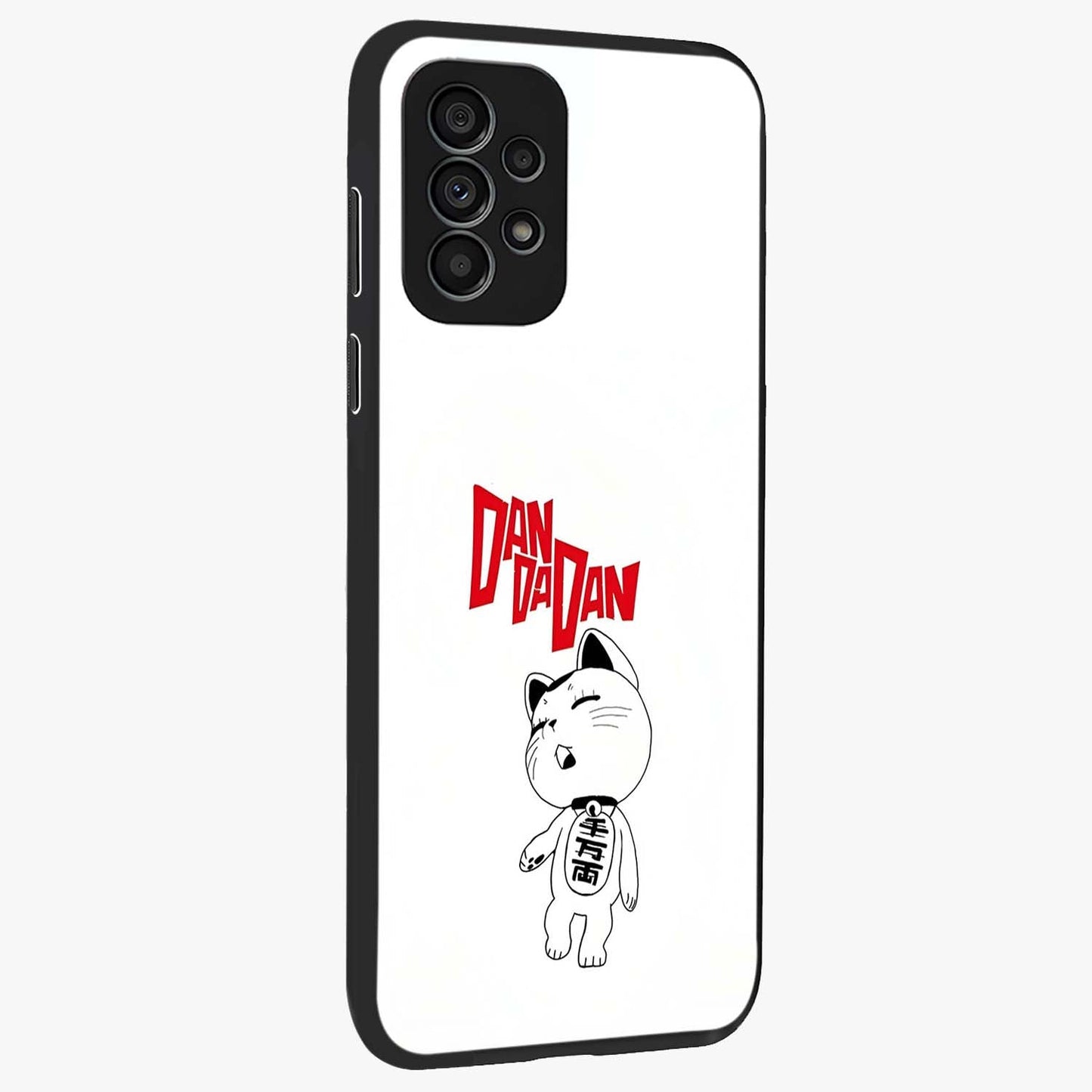 Playful Spirit Charm Glass Case upright view showcasing vibrant charm artwork with fun artistic theme.