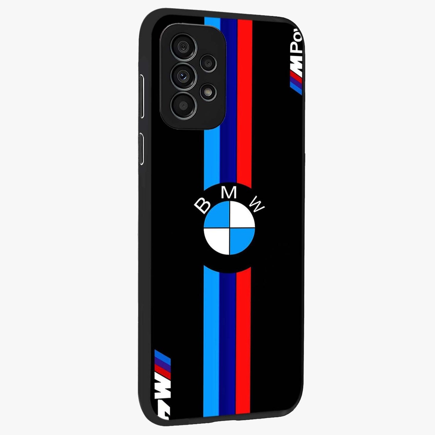 Turbo BMW Beast Glass Case upright view showcasing powerful car artwork with modern motorsport theme.