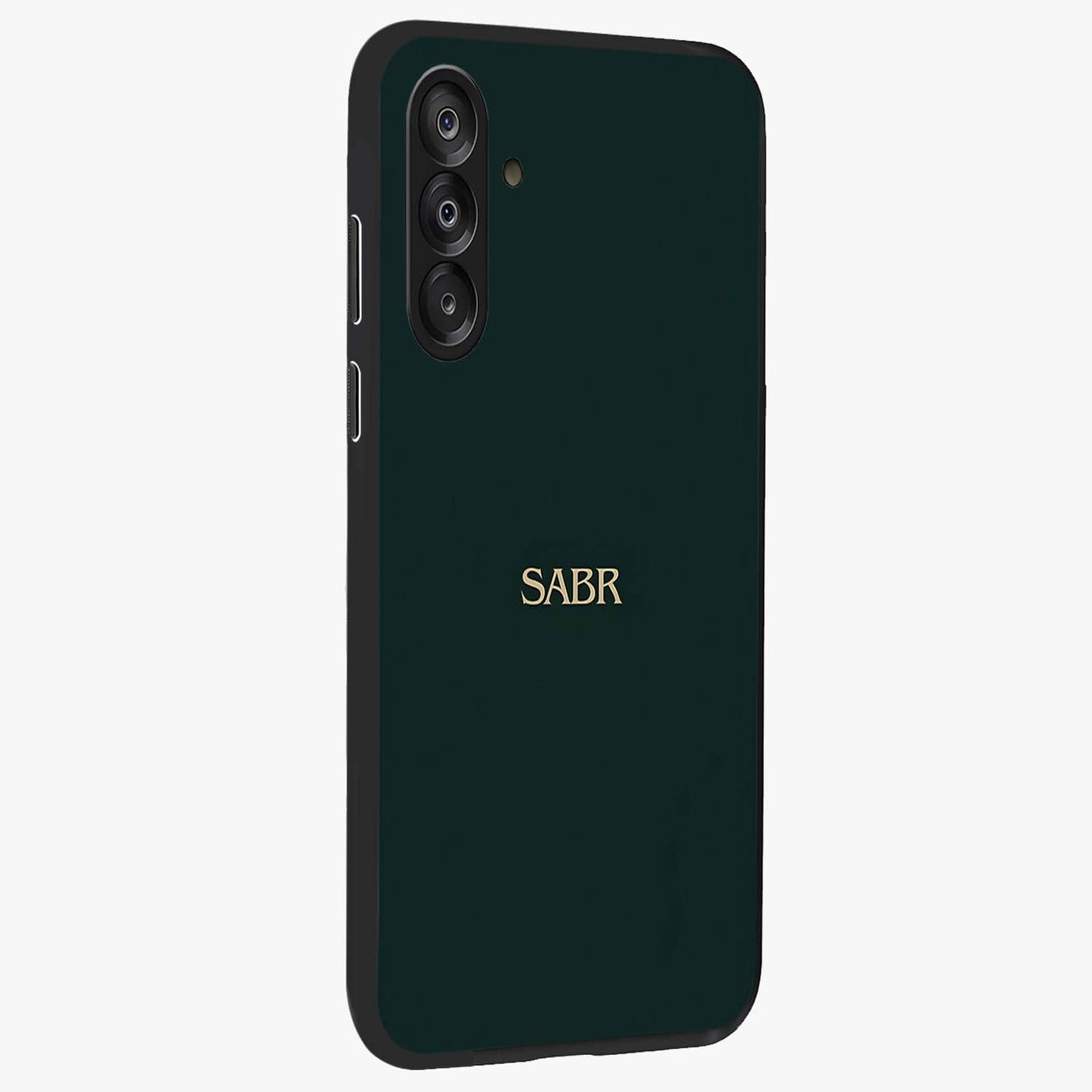 Sabr Minimal Patience Glass Case upright view showcasing calm minimalist artwork with motivational patience theme.