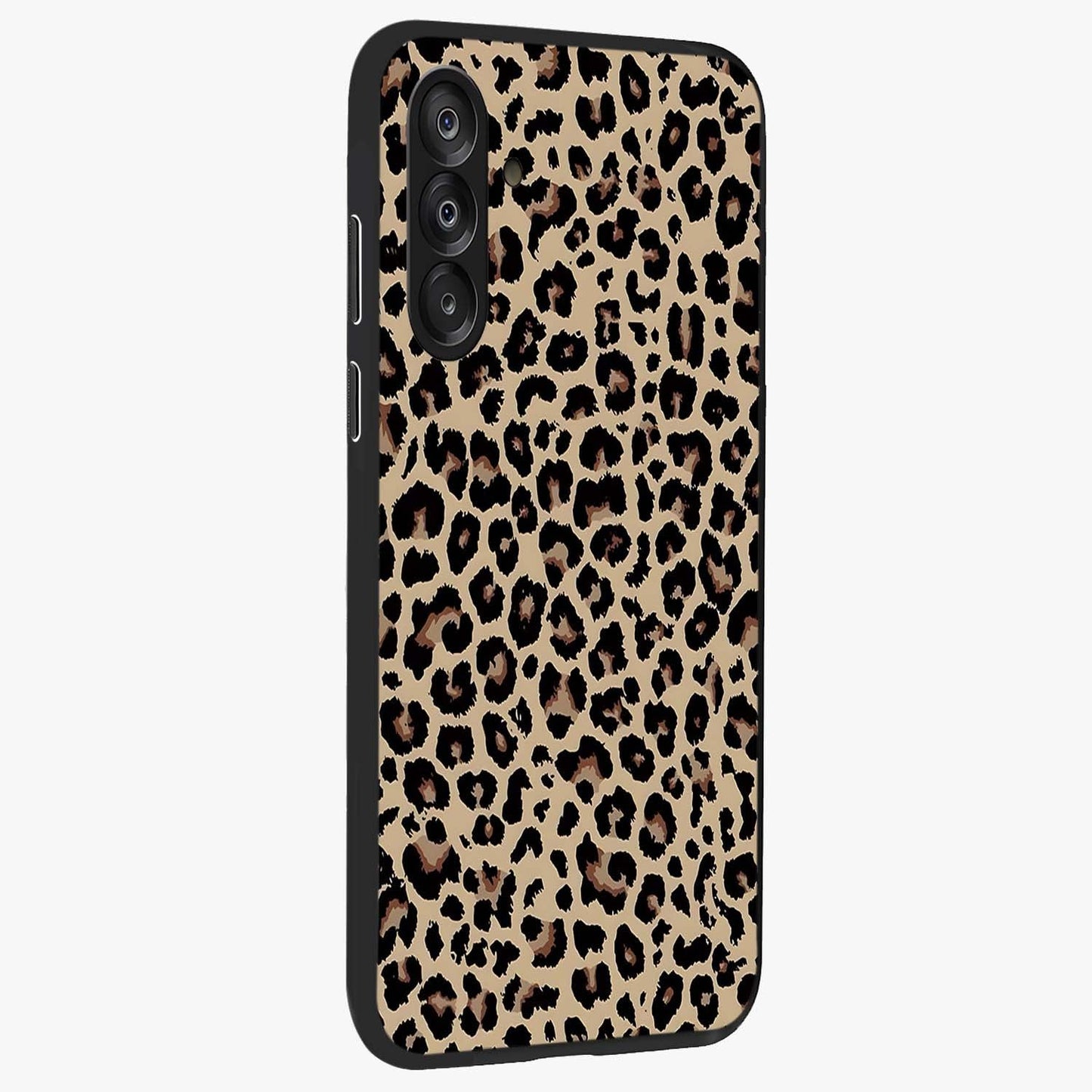 Savage Chic Pattern Glass Case upright view showcasing trendy decorative artwork with edgy fashion theme.