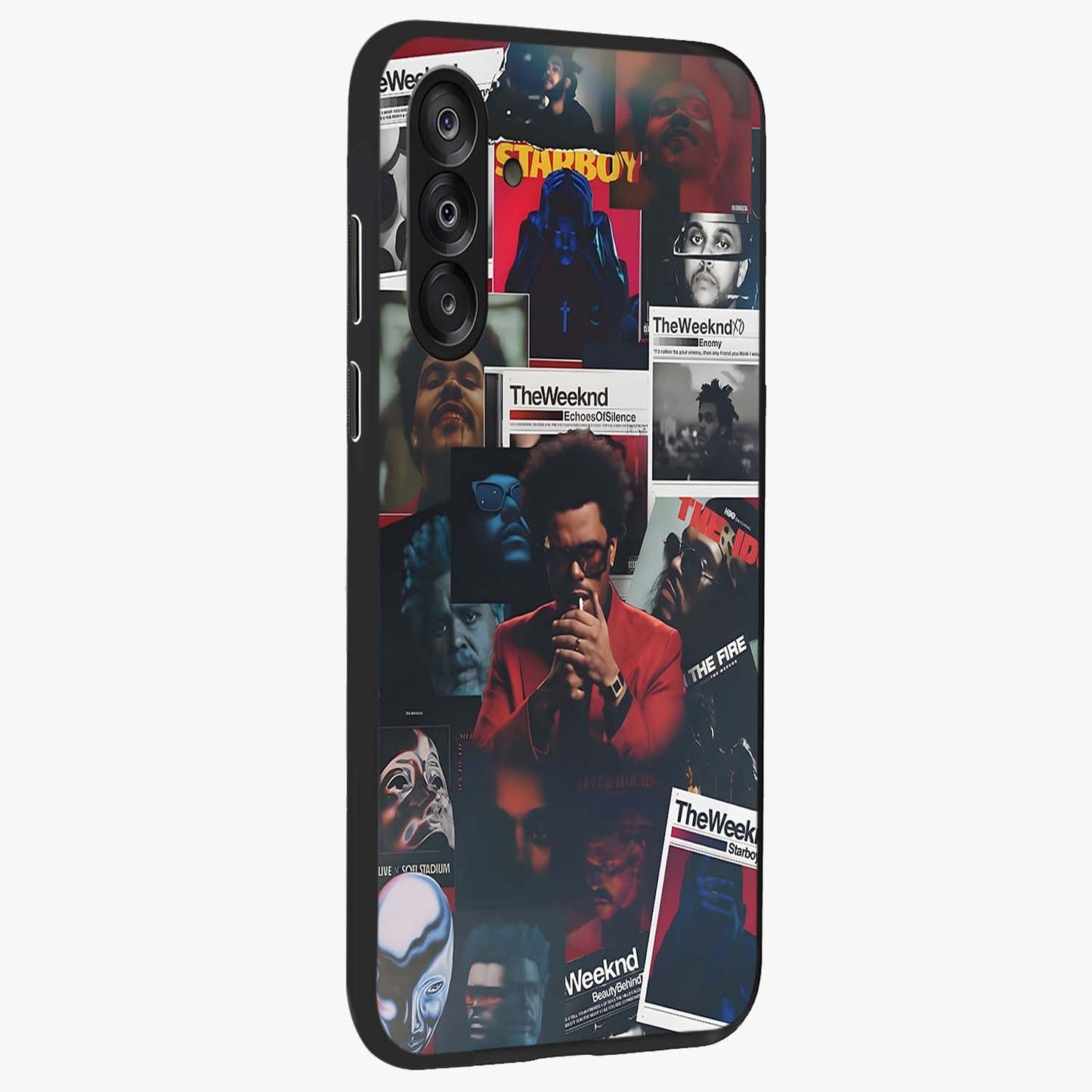 The Weeknd Glass Case upright view showcasing bold music themed artwork with contemporary artistic style.