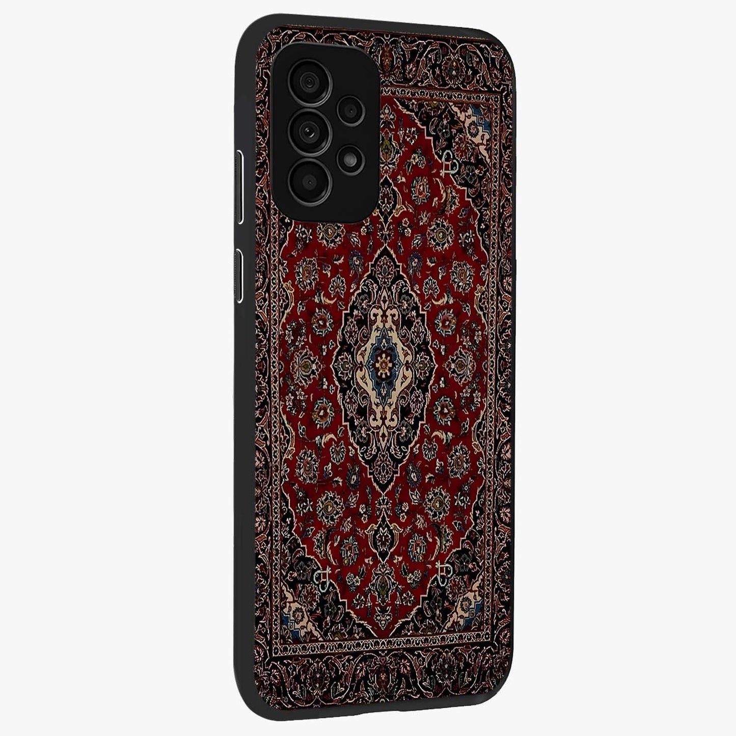 Heritage Carpet Royale Glass Case upright view showcasing detailed ornamental artwork with luxurious traditional theme.