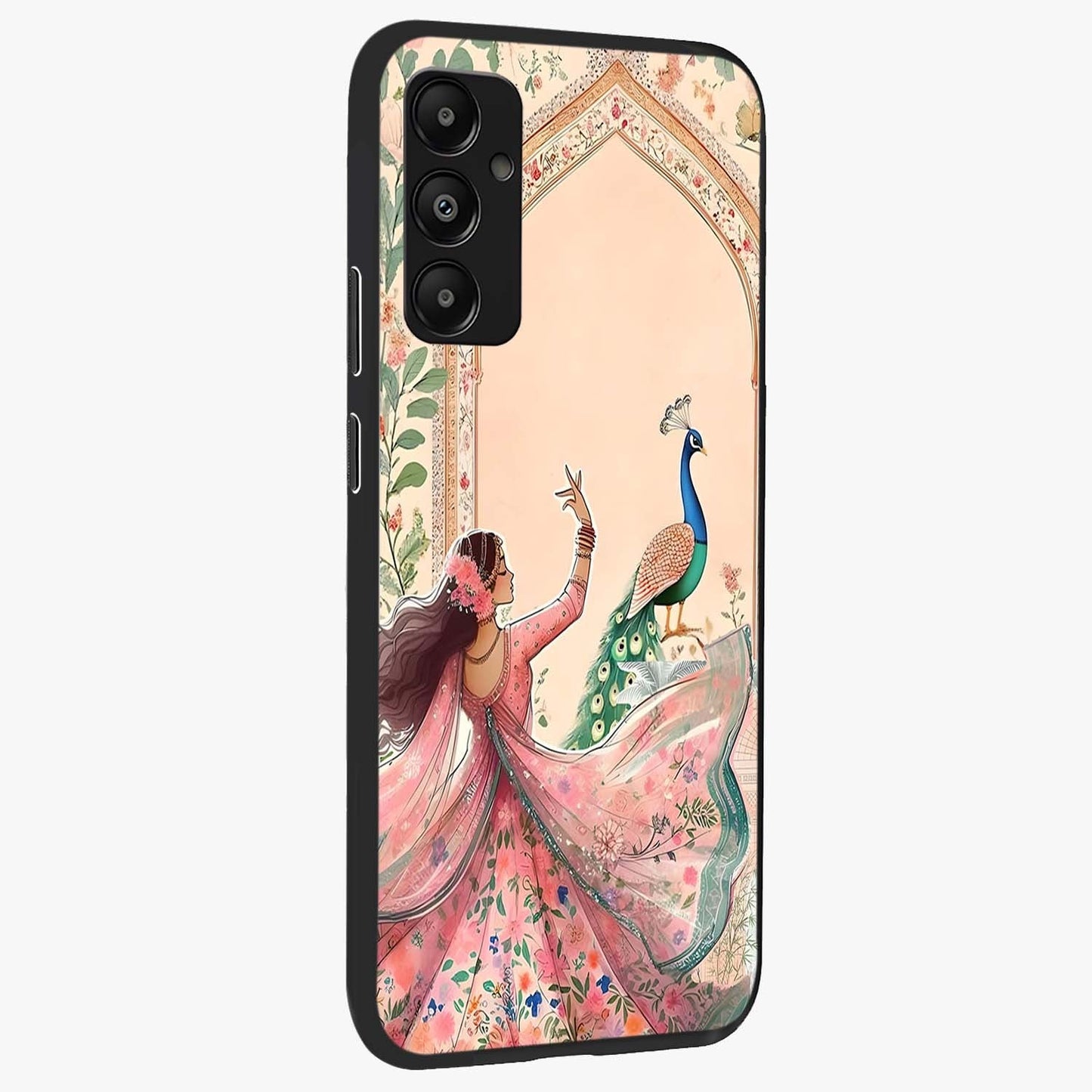 Royal Grace Muse Glass Case upright view showcasing stylish artistic artwork with sophisticated royal theme.