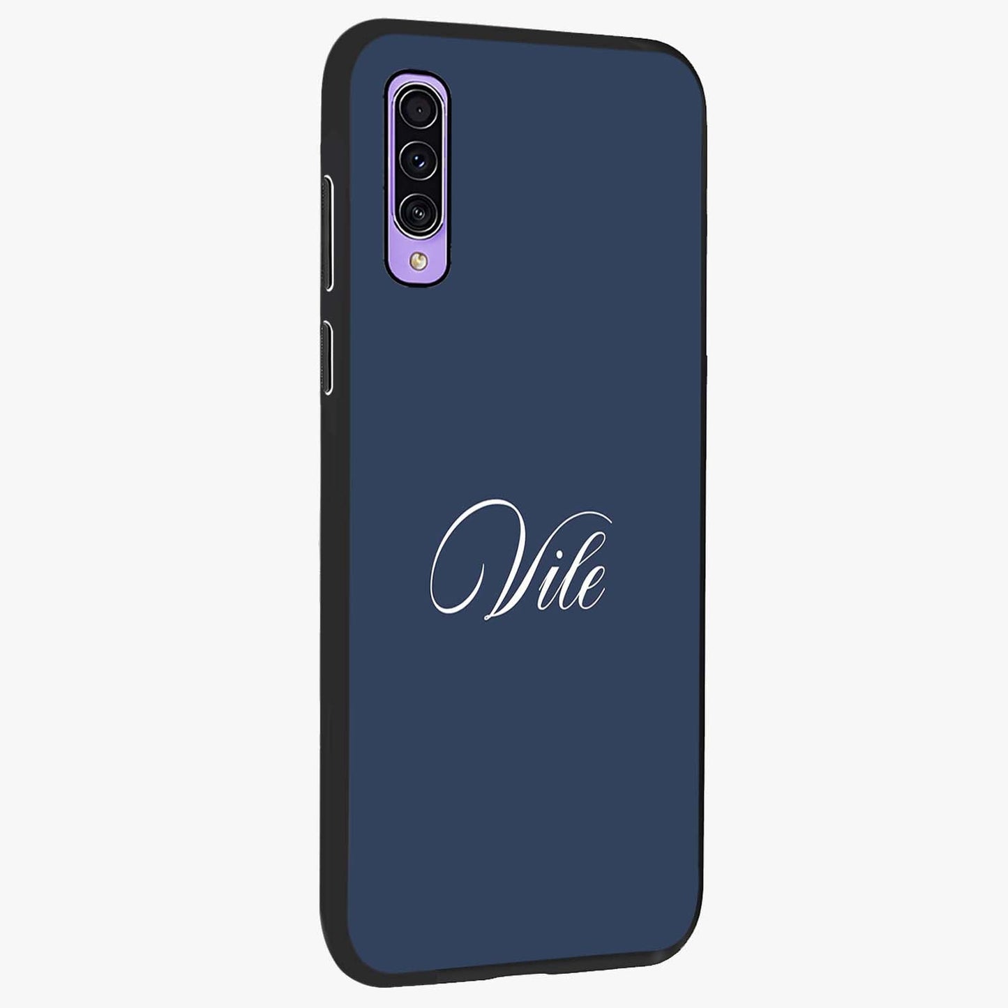 Blue Vintage Floral Pattern Glass Case displayed in angled mockup highlighting classic blue floral pattern and retro aesthetic design.