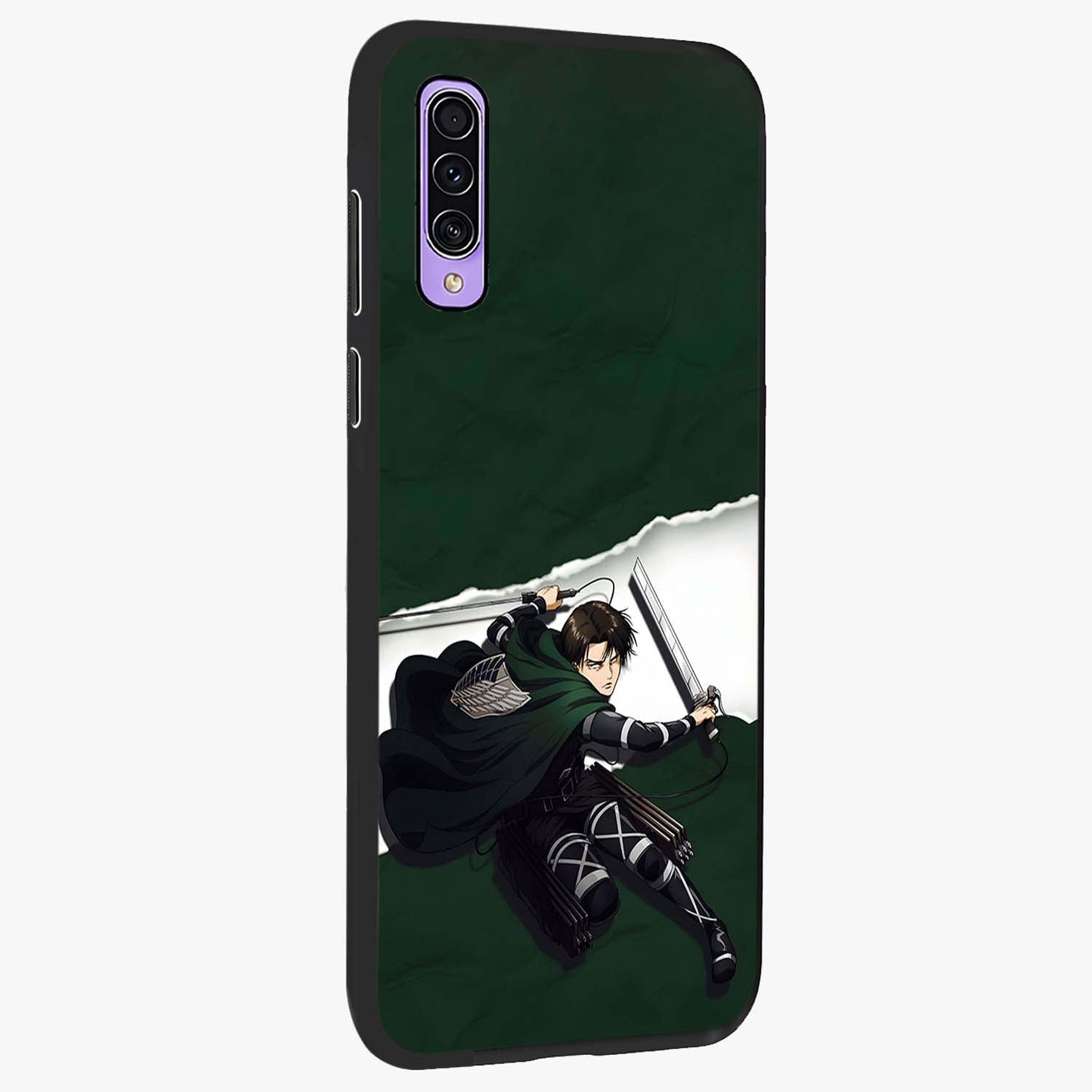 Emerald War Vanguard Glass Case upright view showcasing dramatic warrior artwork with bold fantasy theme.