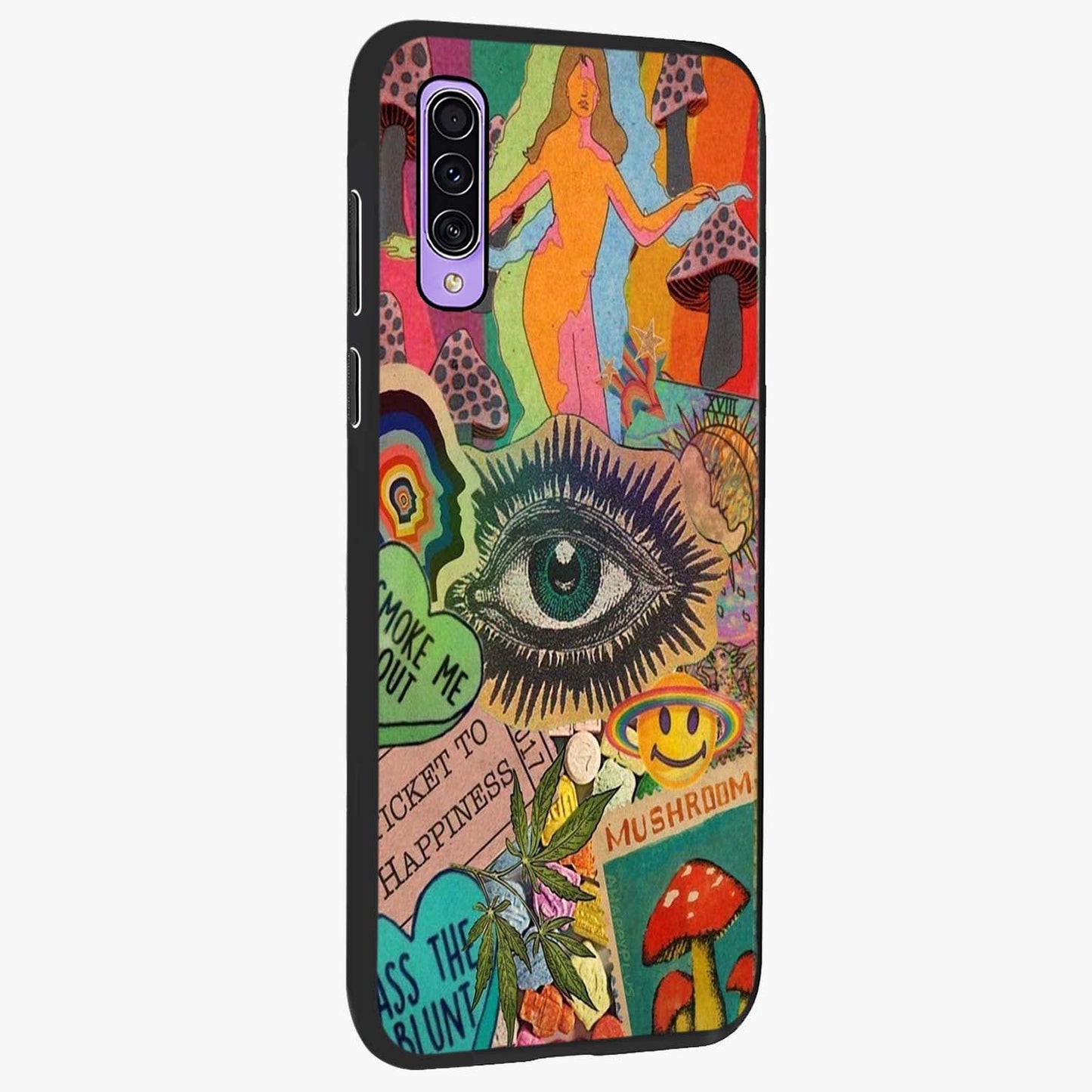 Mystic Eye Wonderland Glass Case upright view showcasing symbolic eye artwork with mysterious fantasy theme.