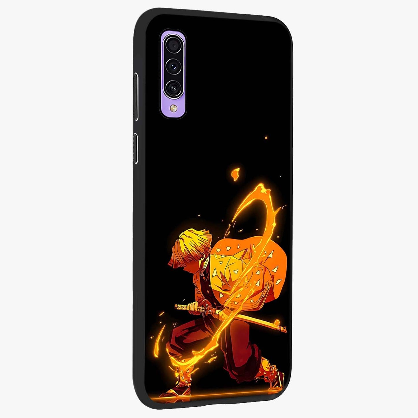 Thunder Flame Execution Glass Case upright view showcasing explosive flame artwork with dynamic action theme.