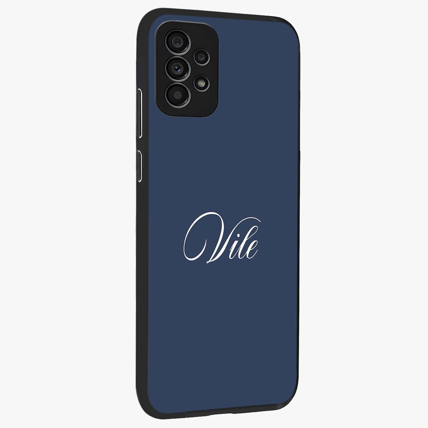 Blue Vintage Floral Pattern Glass Case displayed in angled mockup highlighting classic blue floral pattern and retro aesthetic design.