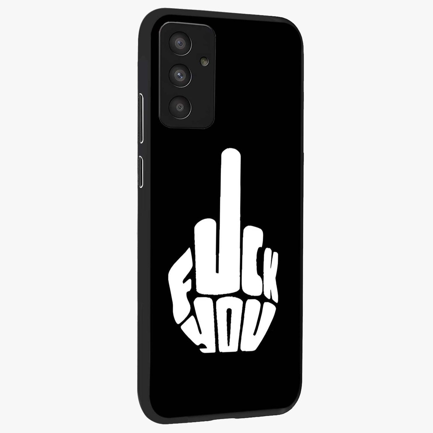 Rebel Mode On Glass Case upright view showcasing striking statement artwork with bold rebellious theme.