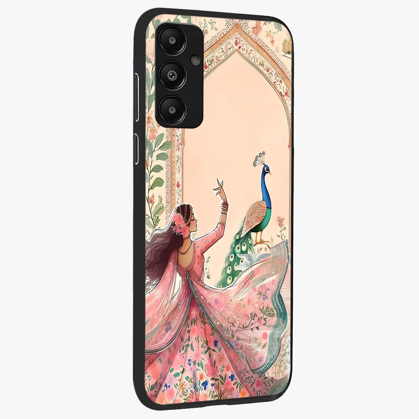 Royal Grace Muse Glass Case upright view showcasing stylish artistic artwork with sophisticated royal theme.