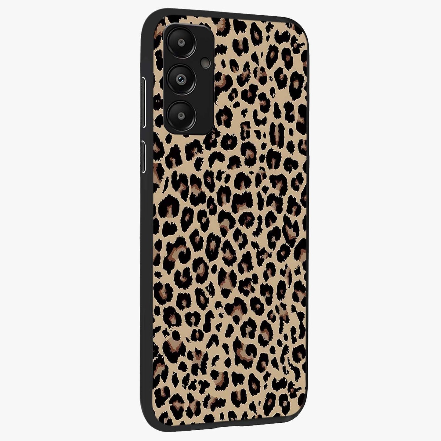 Savage Chic Pattern Glass Case upright view showcasing trendy decorative artwork with edgy fashion theme.