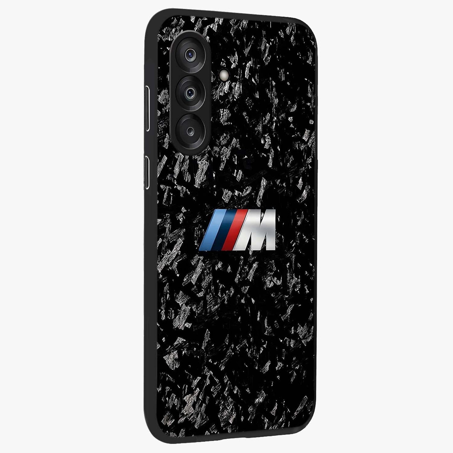Carbon Speed Mark Glass Case upright view showcasing modern carbon speed graphic with bold automotive theme.