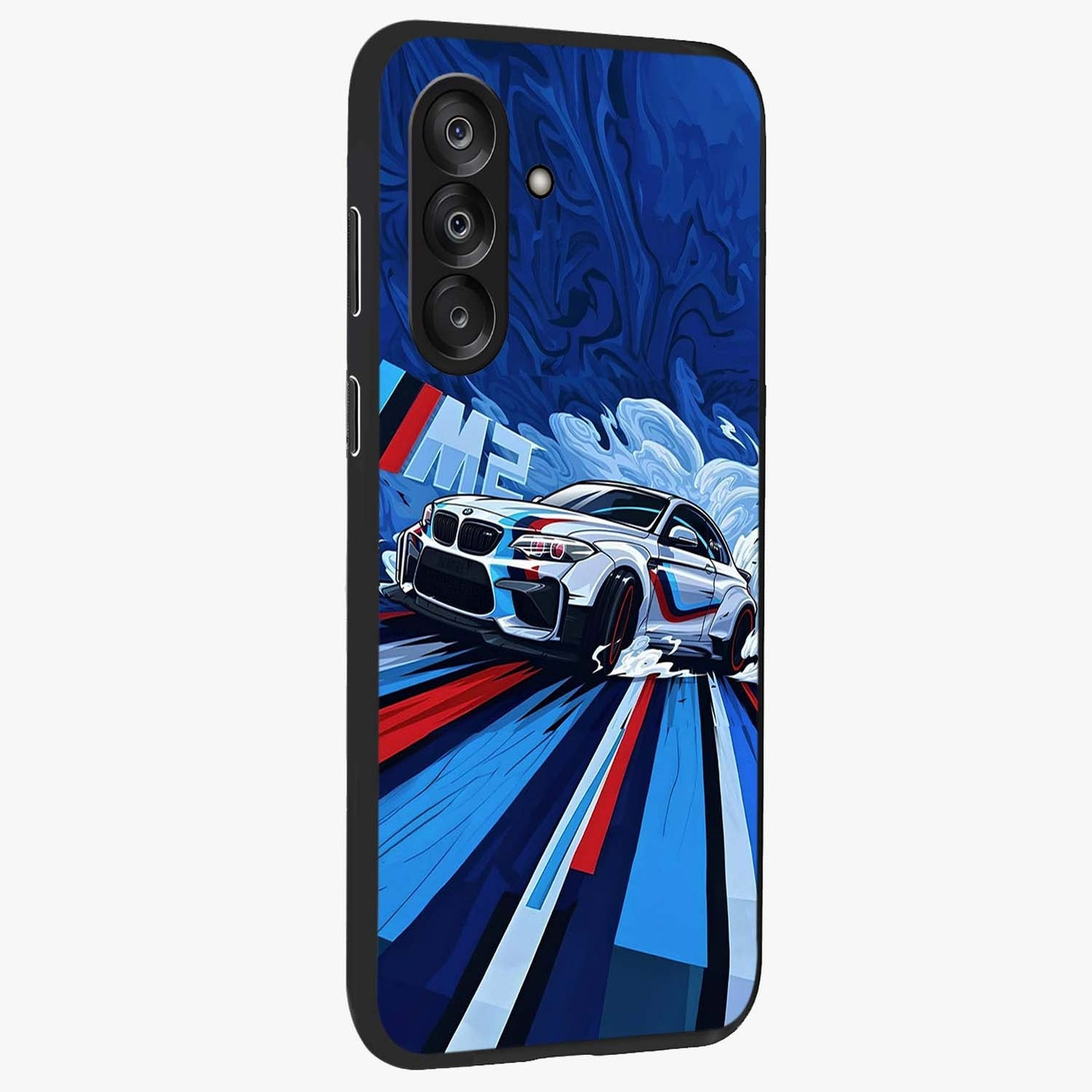 Drift Power Rush Glass Case upright view showcasing high speed racing artwork with bold automotive theme.