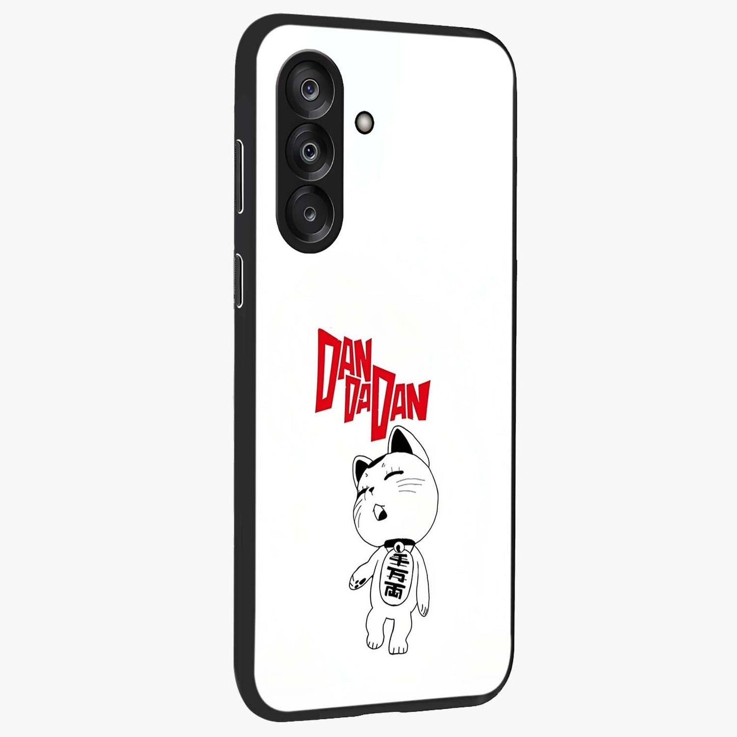 Playful Spirit Charm Glass Case upright view showcasing vibrant charm artwork with fun artistic theme.