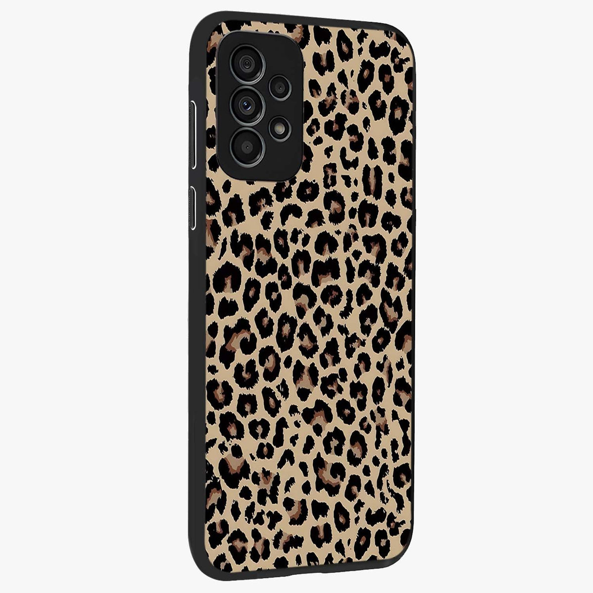Savage Chic Pattern Glass Case upright view showcasing trendy decorative artwork with edgy fashion theme.