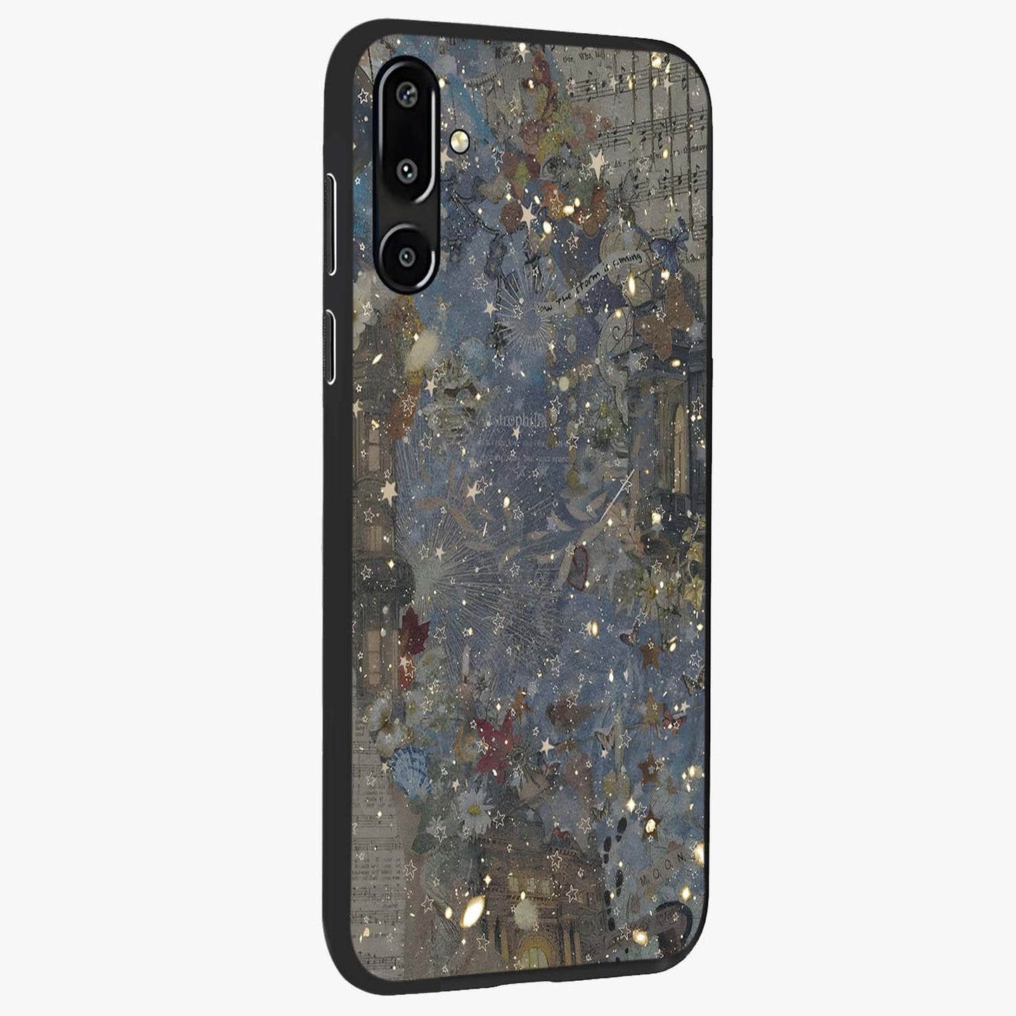 Aesthetic Astrolophia Glass Case upright view showcasing soft aesthetic theme with stylish modern look.