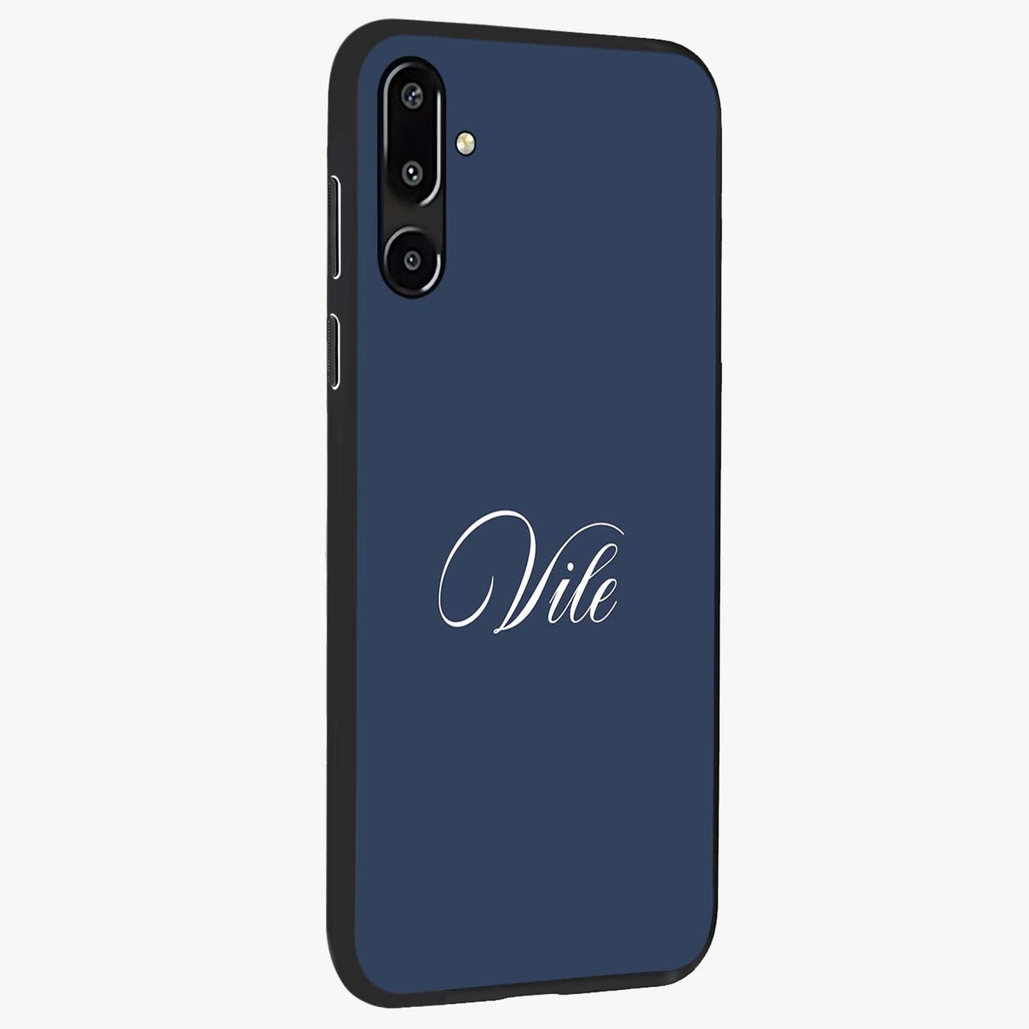Blue Vintage Floral Pattern Glass Case displayed in angled mockup highlighting classic blue floral pattern and retro aesthetic design.