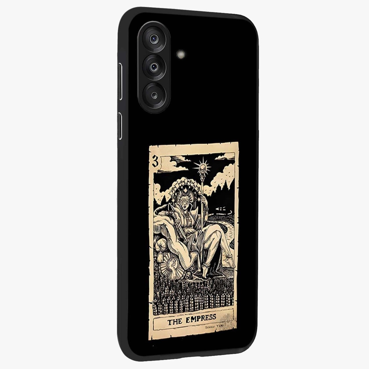 The Empress Glass Case upright view showcasing powerful empress themed artwork with luxurious artistic theme.