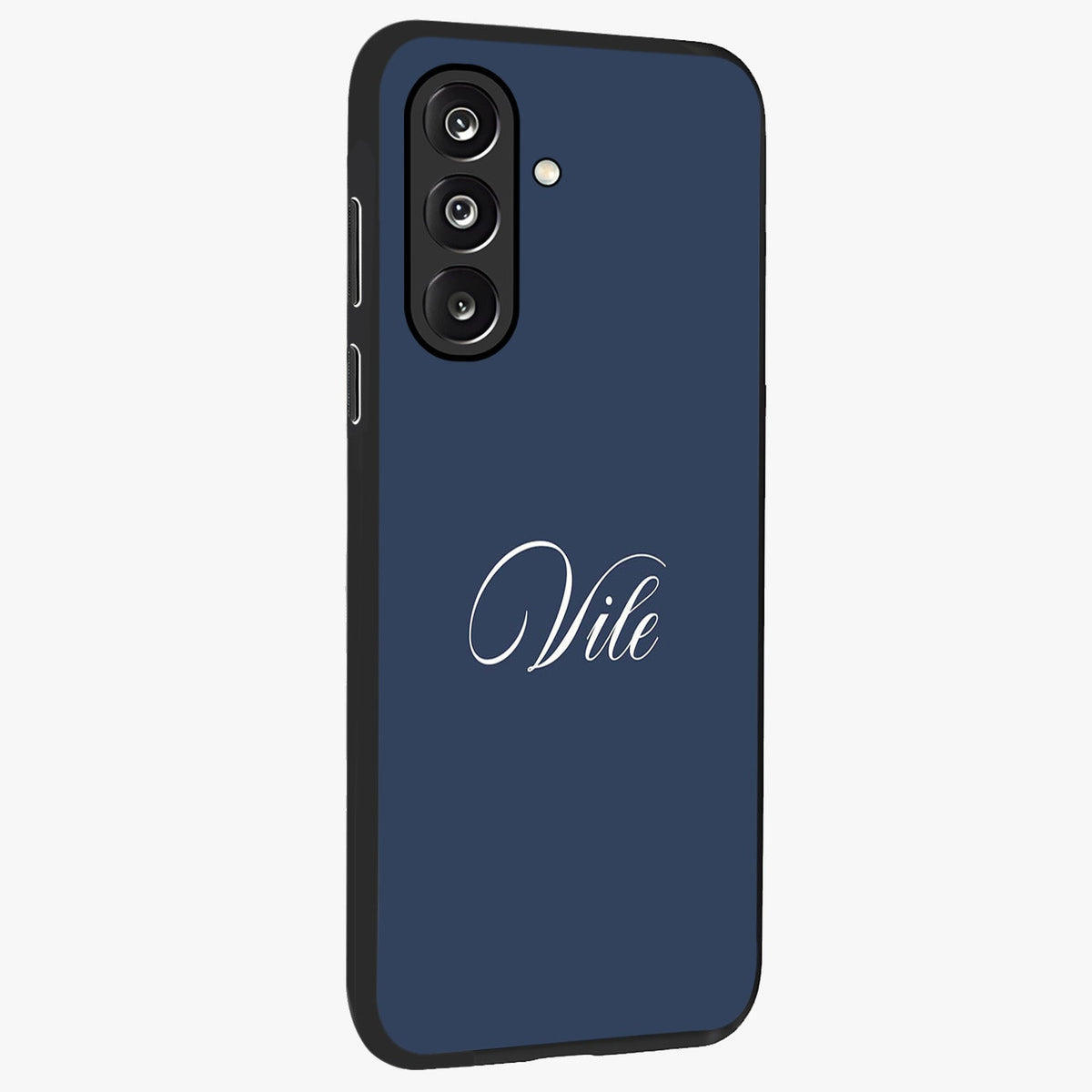 Blue Vintage Floral Pattern Glass Case displayed in angled mockup highlighting classic blue floral pattern and retro aesthetic design.