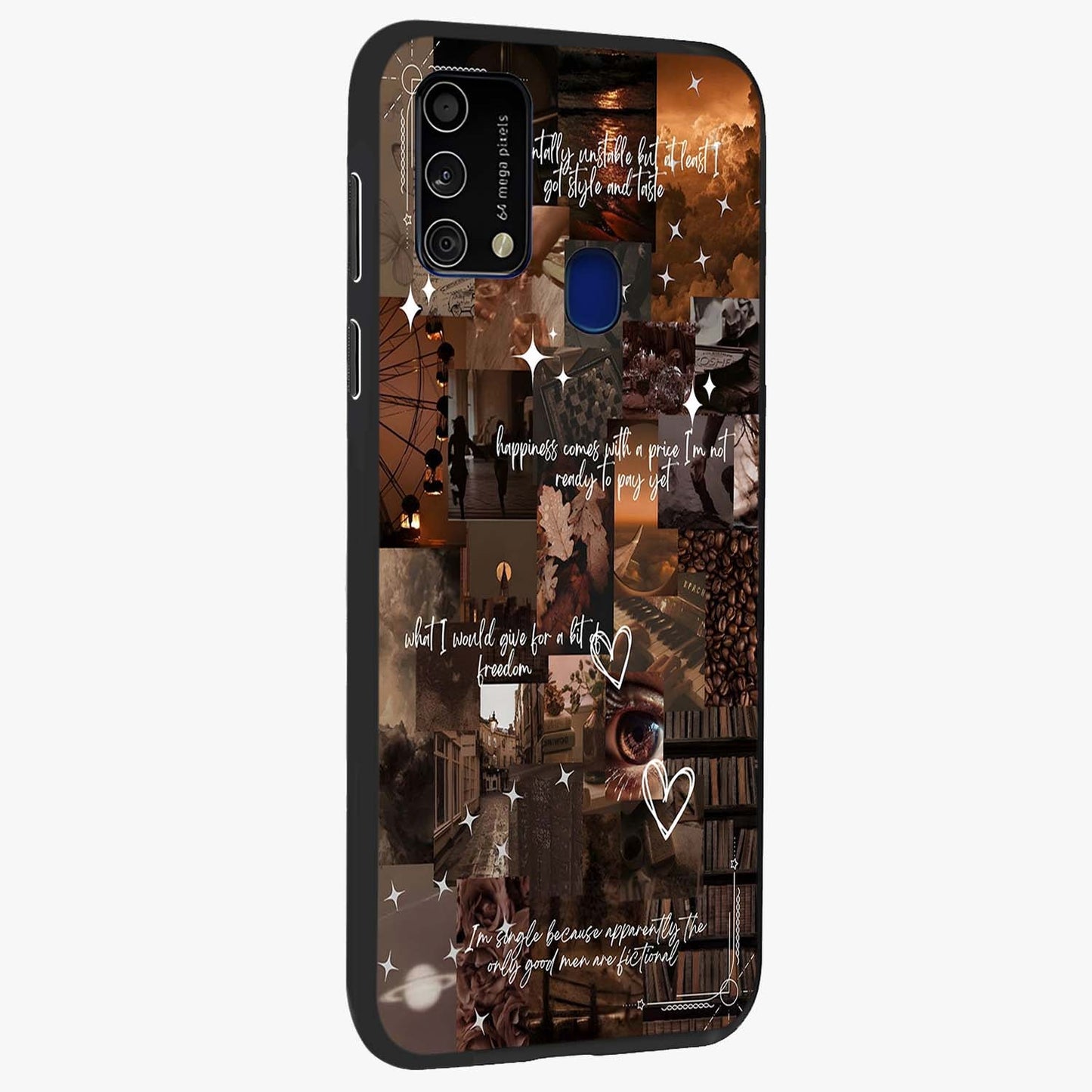Bittersweet Aesthetic Chaos Glass Case upright view showcasing bold artistic chaos design with modern aesthetic style.