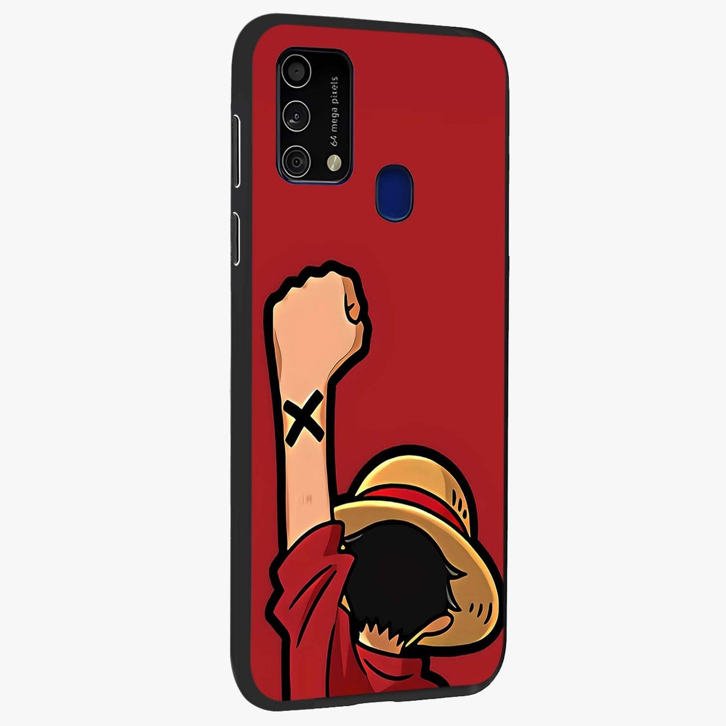 Luffy X Spirit Glass Case upright view showcasing striking anime artwork with adventurous character theme.