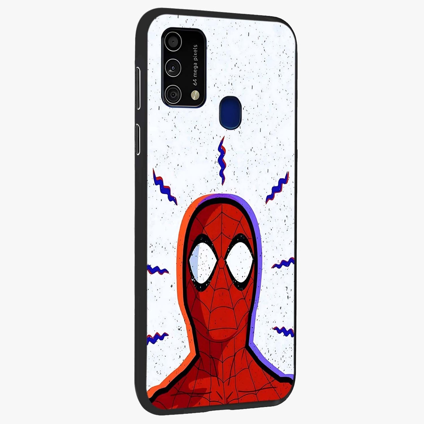 Omg Spiderman Glass Case upright view showcasing energetic superhero artwork with vibrant comic theme.