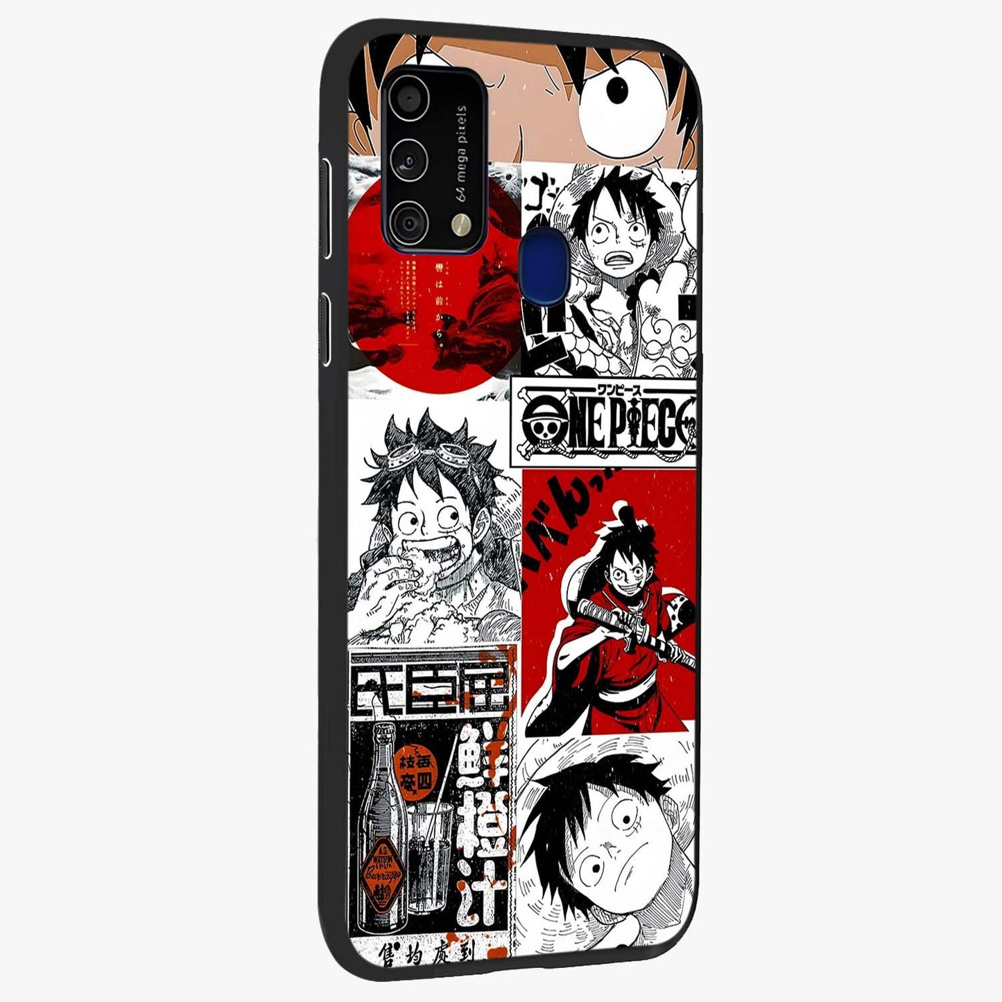 Strawhat Chaos Panels Glass Case upright view showcasing energetic anime artwork with bold adventure theme.