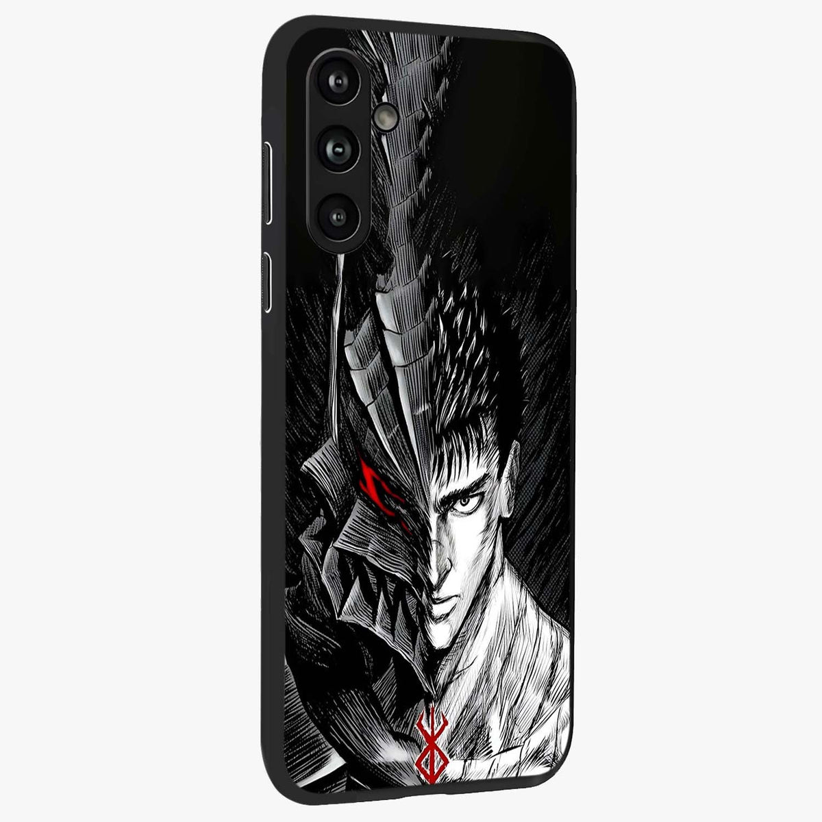 Berserker Blood Oath Glass Case upright view showcasing intense warrior aesthetic with dramatic artistic style.