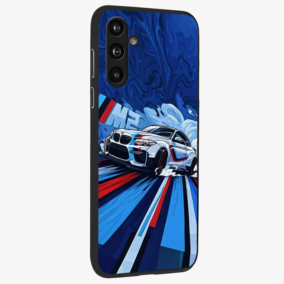 Drift Power Rush Glass Case upright view showcasing high speed racing artwork with bold automotive theme.