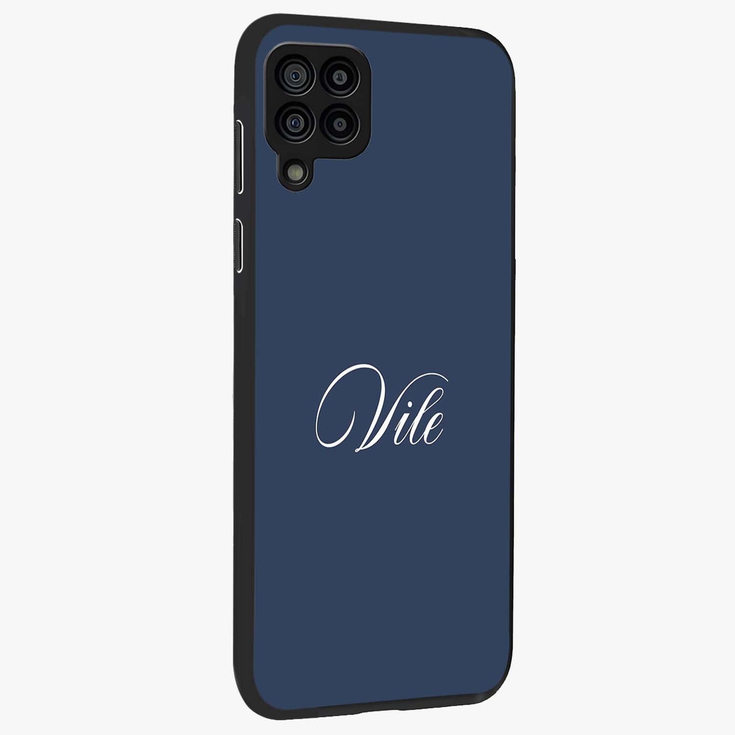 Blue Vintage Floral Pattern Glass Case displayed in angled mockup highlighting classic blue floral pattern and retro aesthetic design.