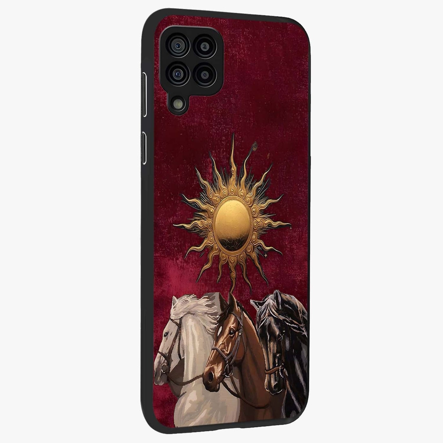 Solar Riders Glass Case upright view showcasing energetic rider artwork with bold adventure theme.