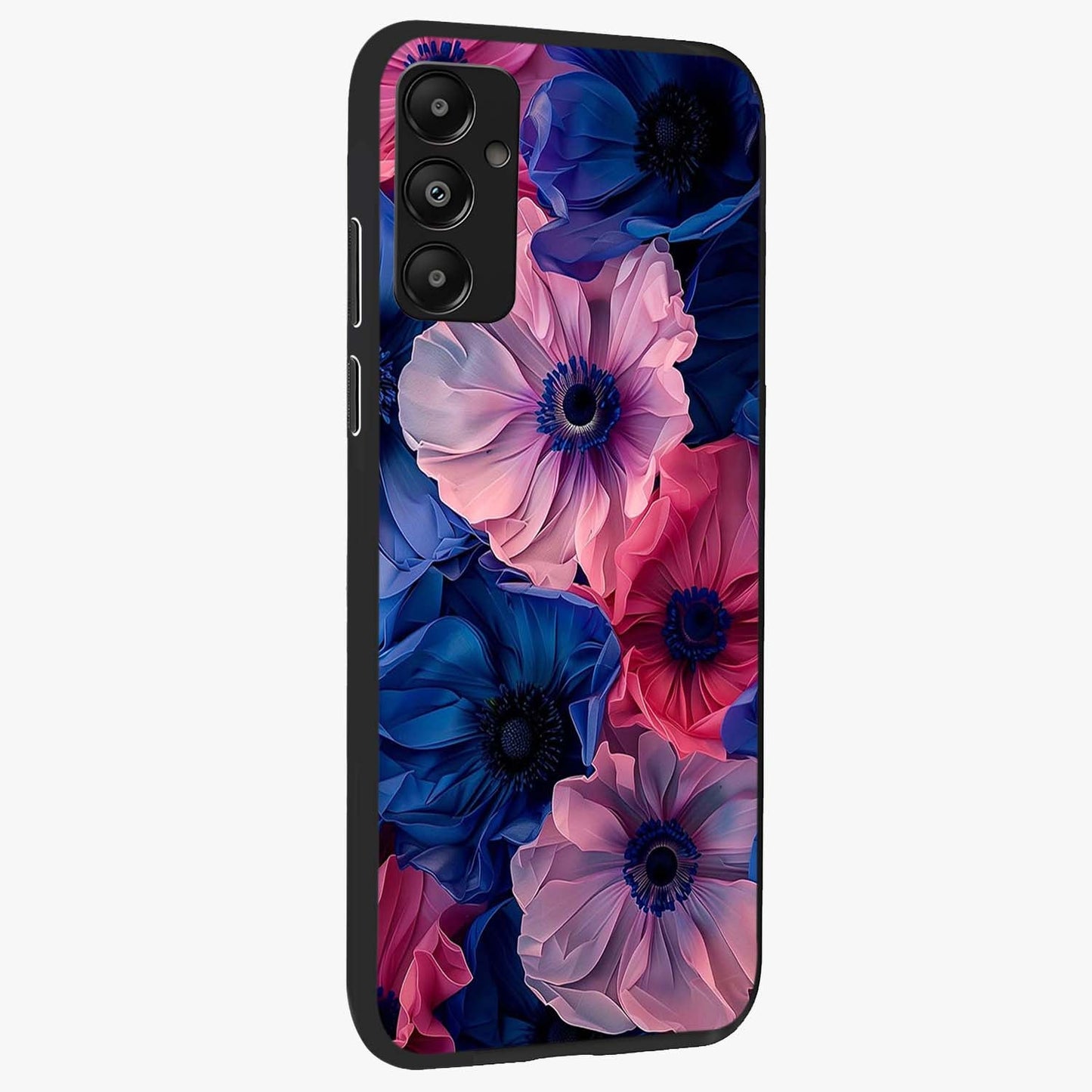 Flower Paper Art Pattern Glass Case upright view showcasing decorative paper floral artwork with creative craft style.
