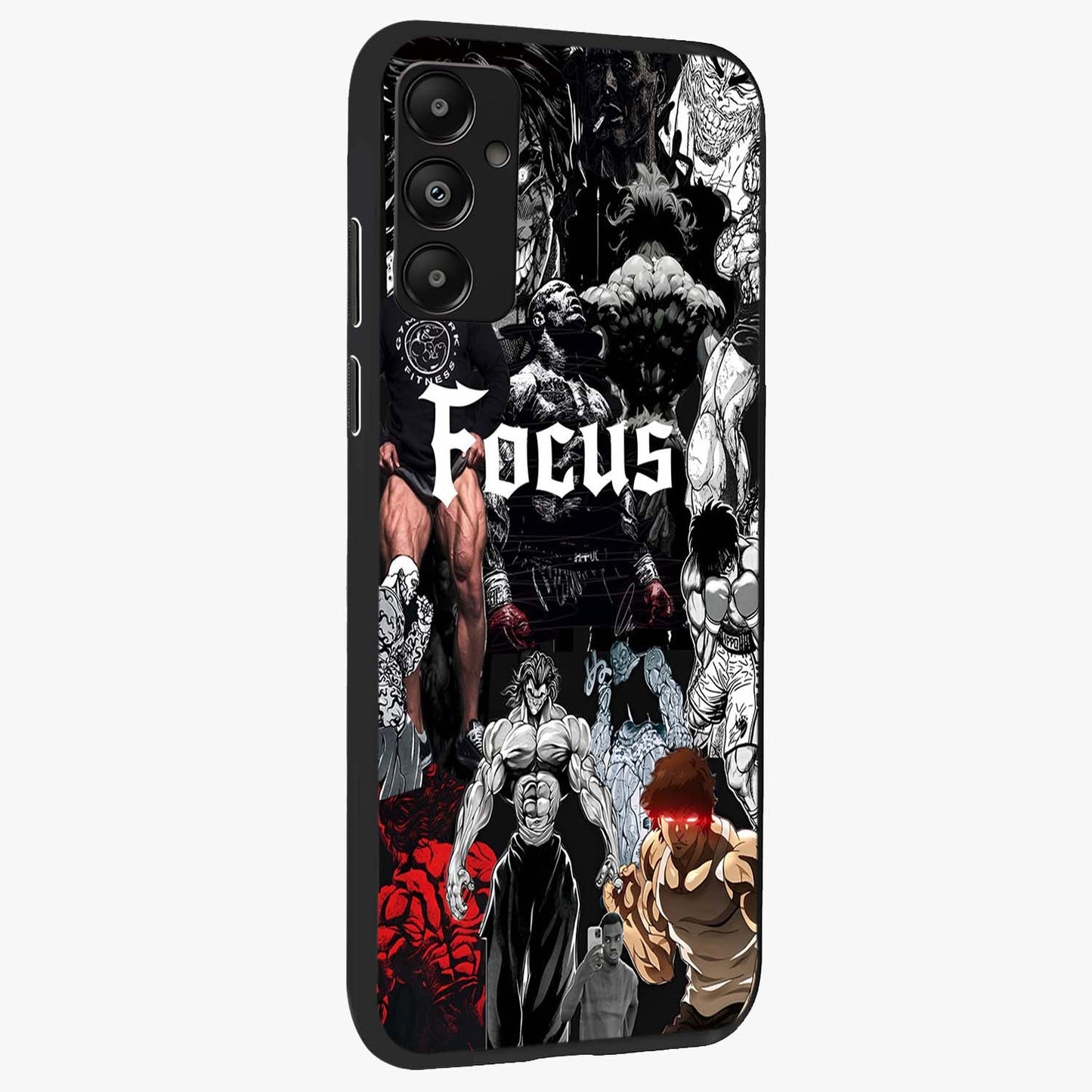 Relentless Power Focus Glass Case upright view showcasing strong inspirational artwork with powerful focus theme.