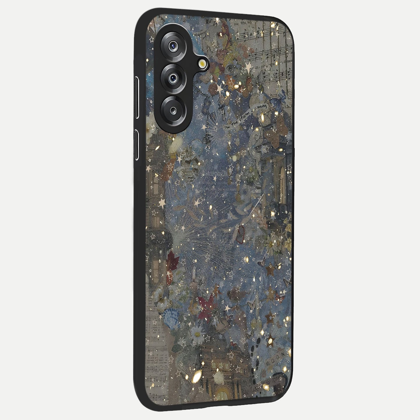 Aesthetic Astrolophia Glass Case upright view showcasing soft aesthetic theme with stylish modern look.