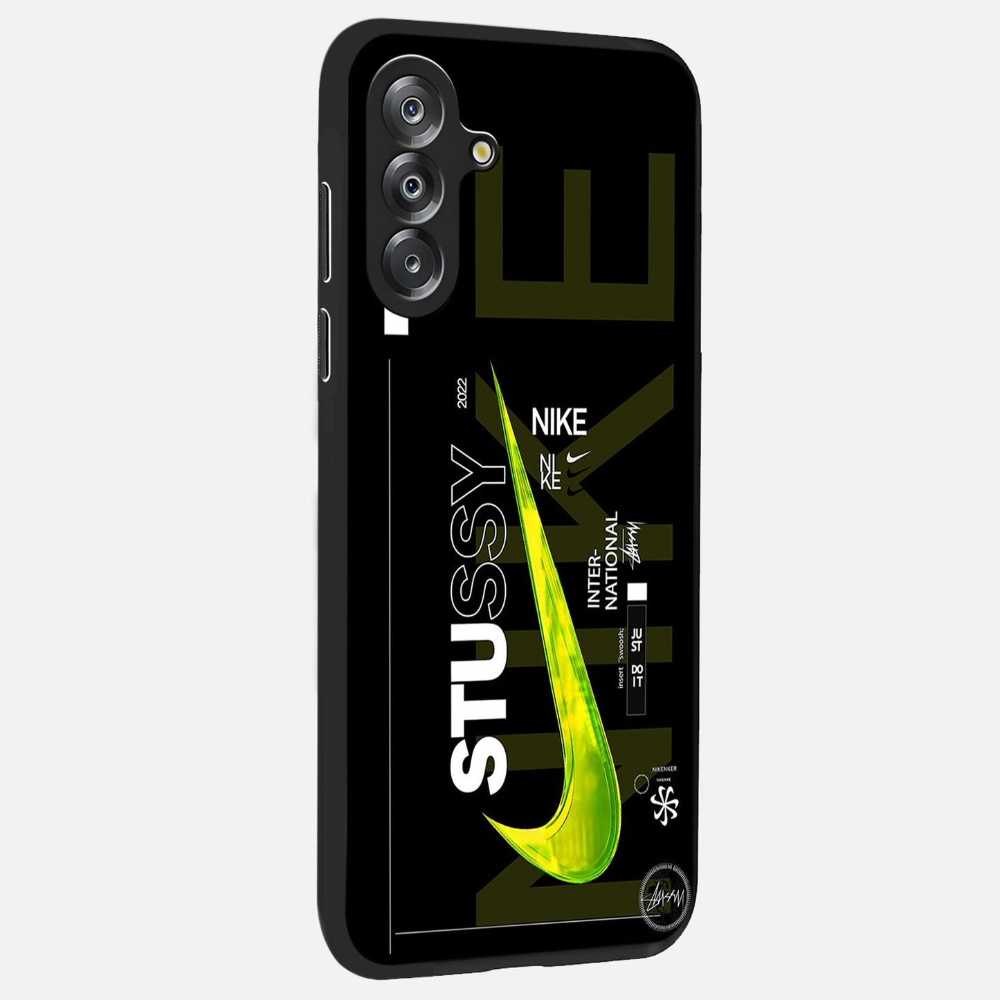 Neon Street Edition Glass Case upright view showcasing colorful neon artwork with modern street culture theme.