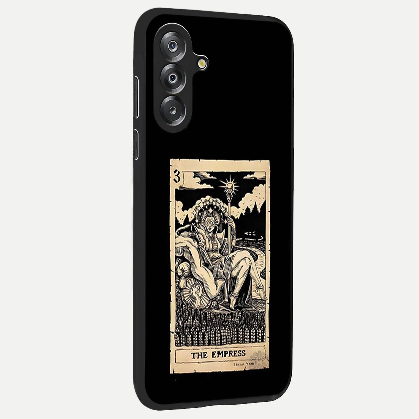 The Empress Glass Case upright view showcasing powerful empress themed artwork with luxurious artistic theme.