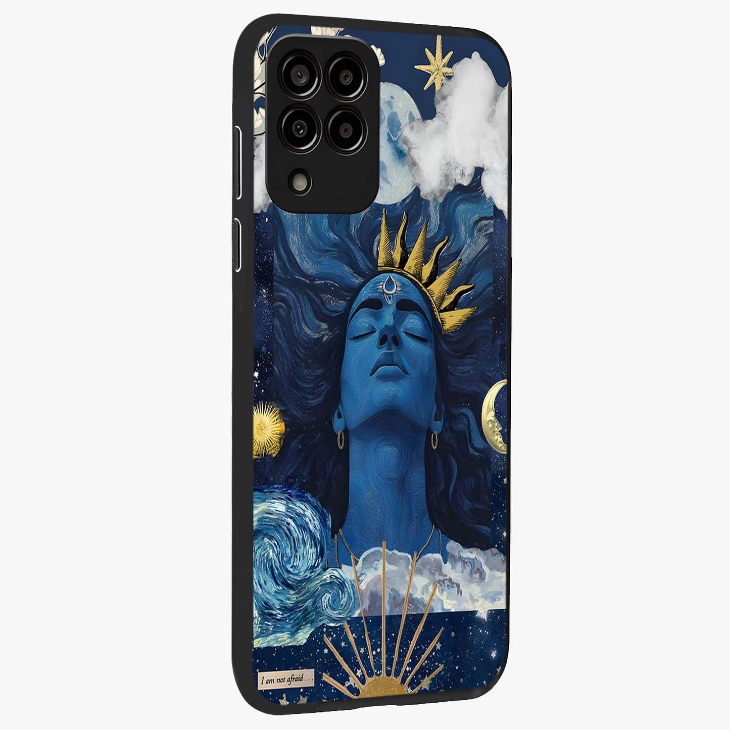 Aesthetic Lord Shiva Glass Case upright view showcasing powerful Lord Shiva artwork with devotional theme.