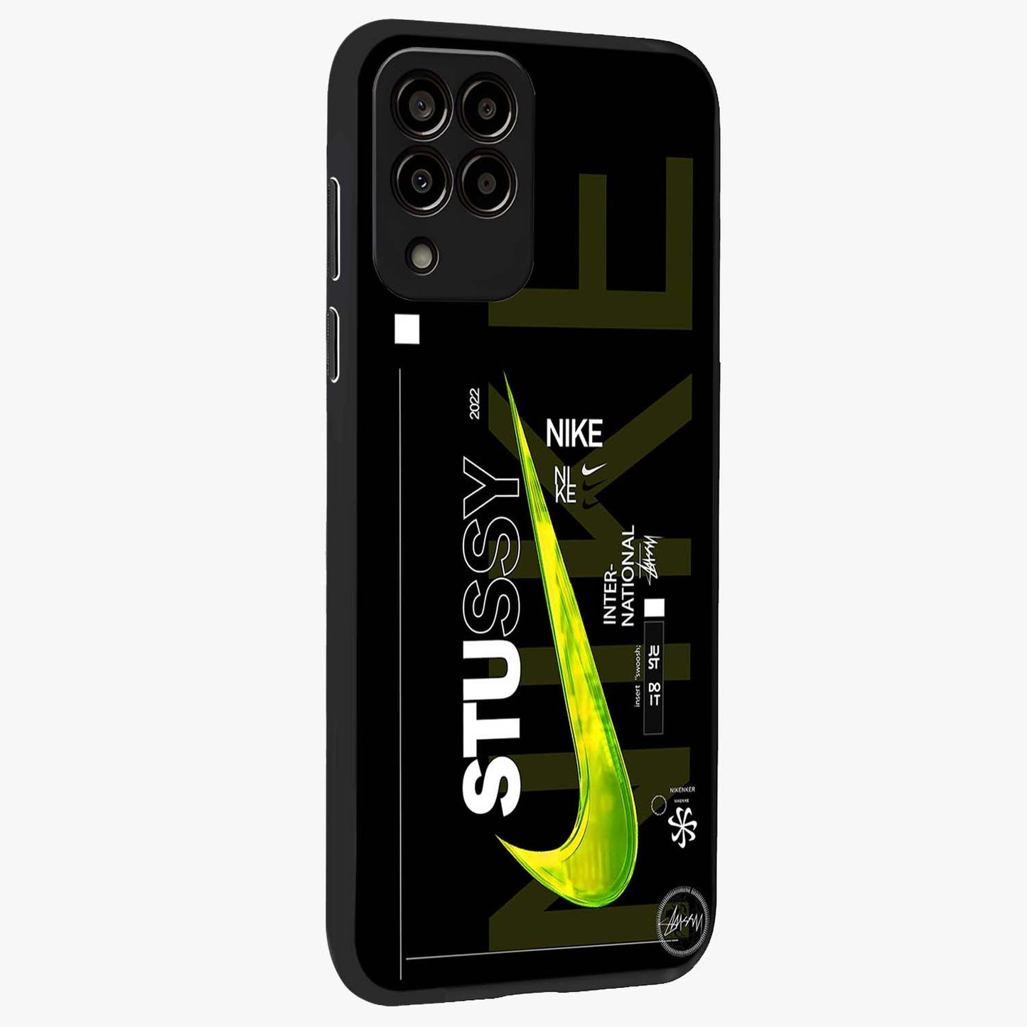 Neon Street Edition Glass Case upright view showcasing colorful neon artwork with modern street culture theme.